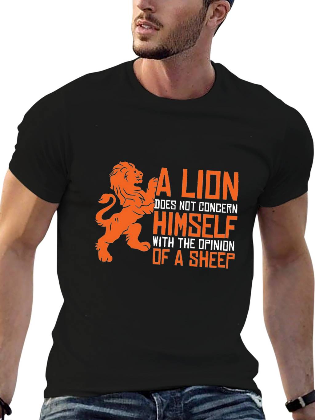 Lion Opinion Graphic T-Shirt