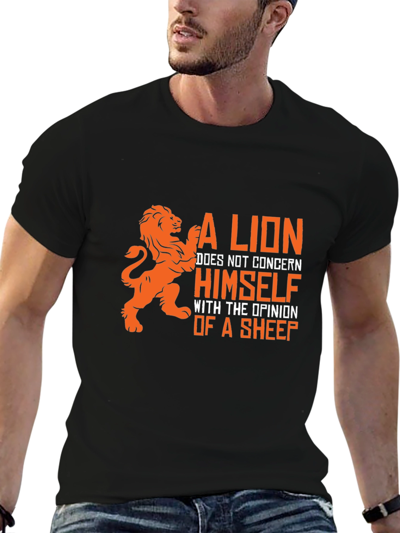Lion Opinion Graphic T-Shirt
