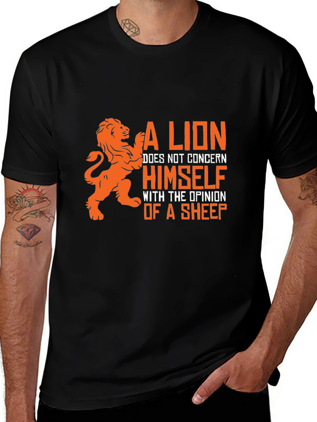 Lion Opinion Graphic T-Shirt