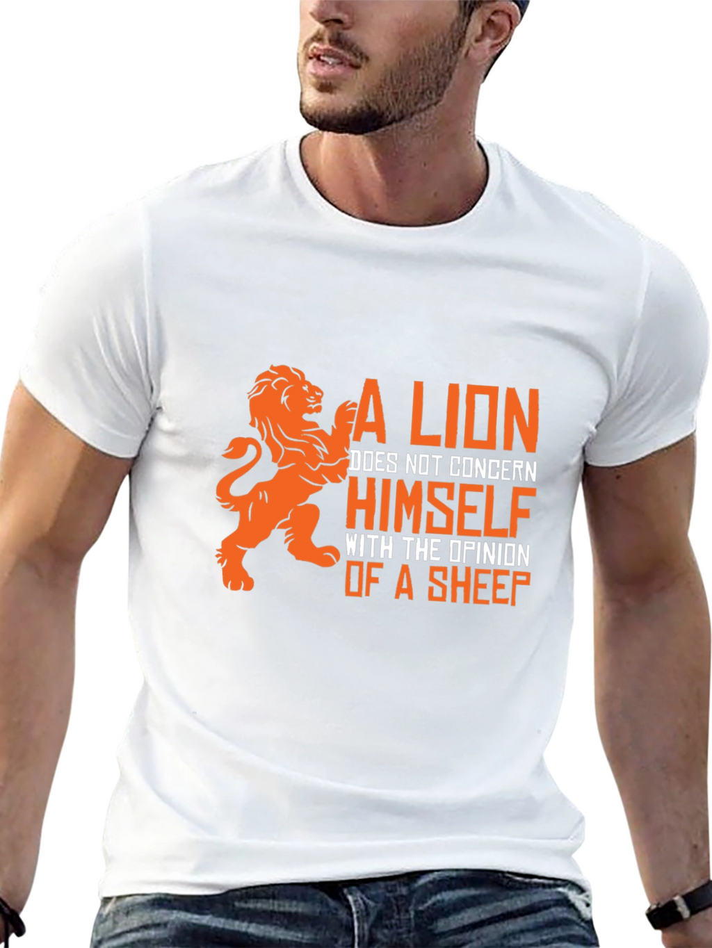 Lion Opinion Graphic T-Shirt
