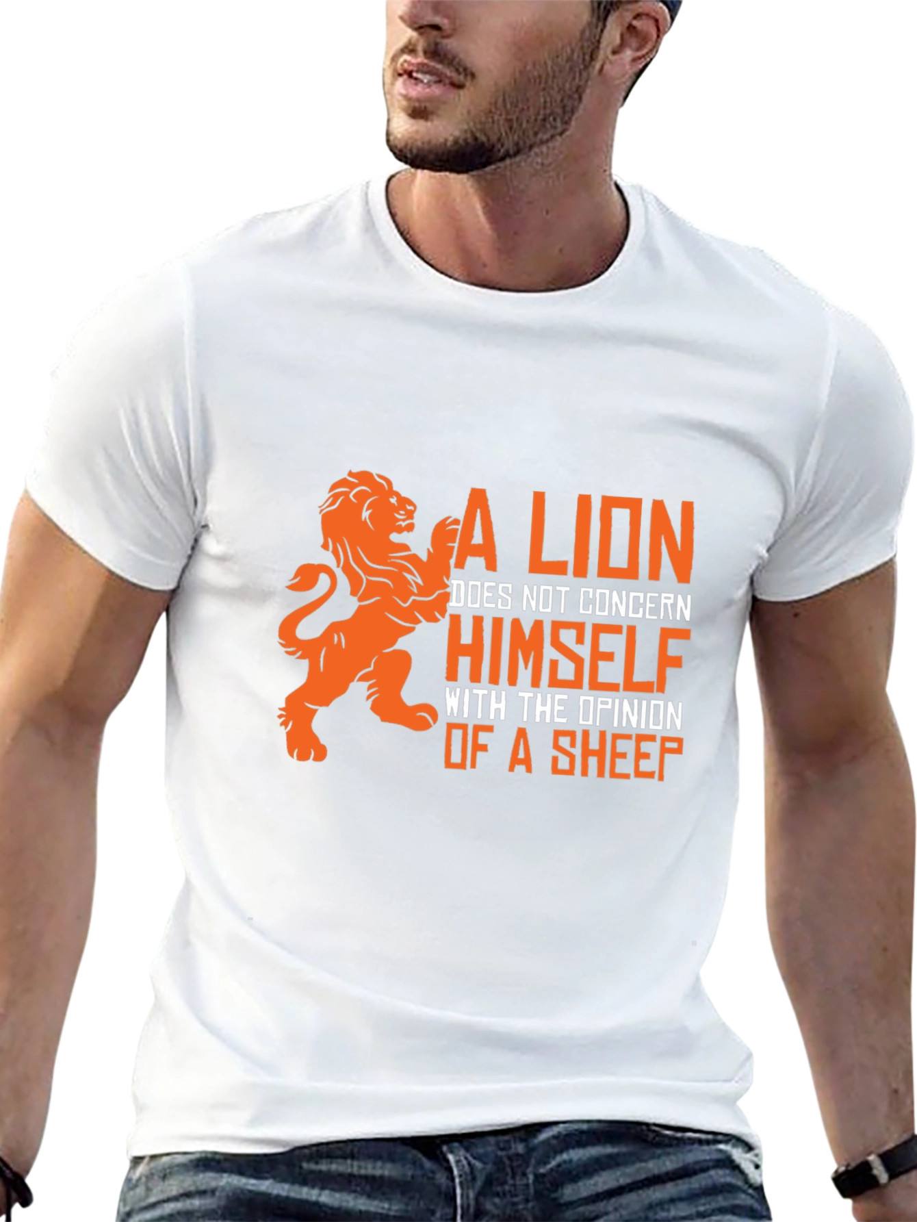 Lion Opinion Graphic T-Shirt