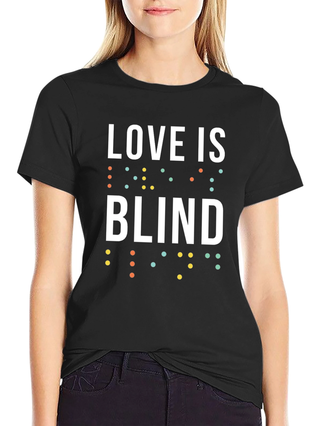 Love is Blind T-Shirt - Unisex Braille Design Tee