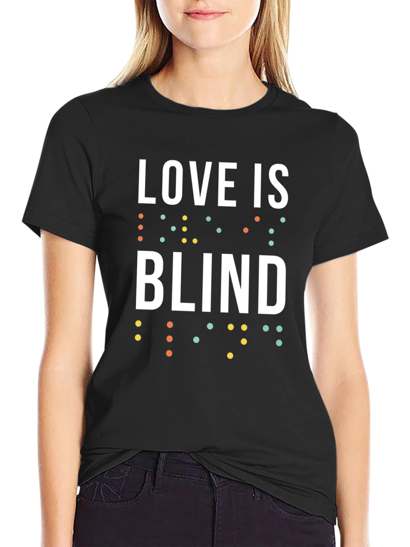 Love is Blind T-Shirt - Unisex Braille Design Tee
