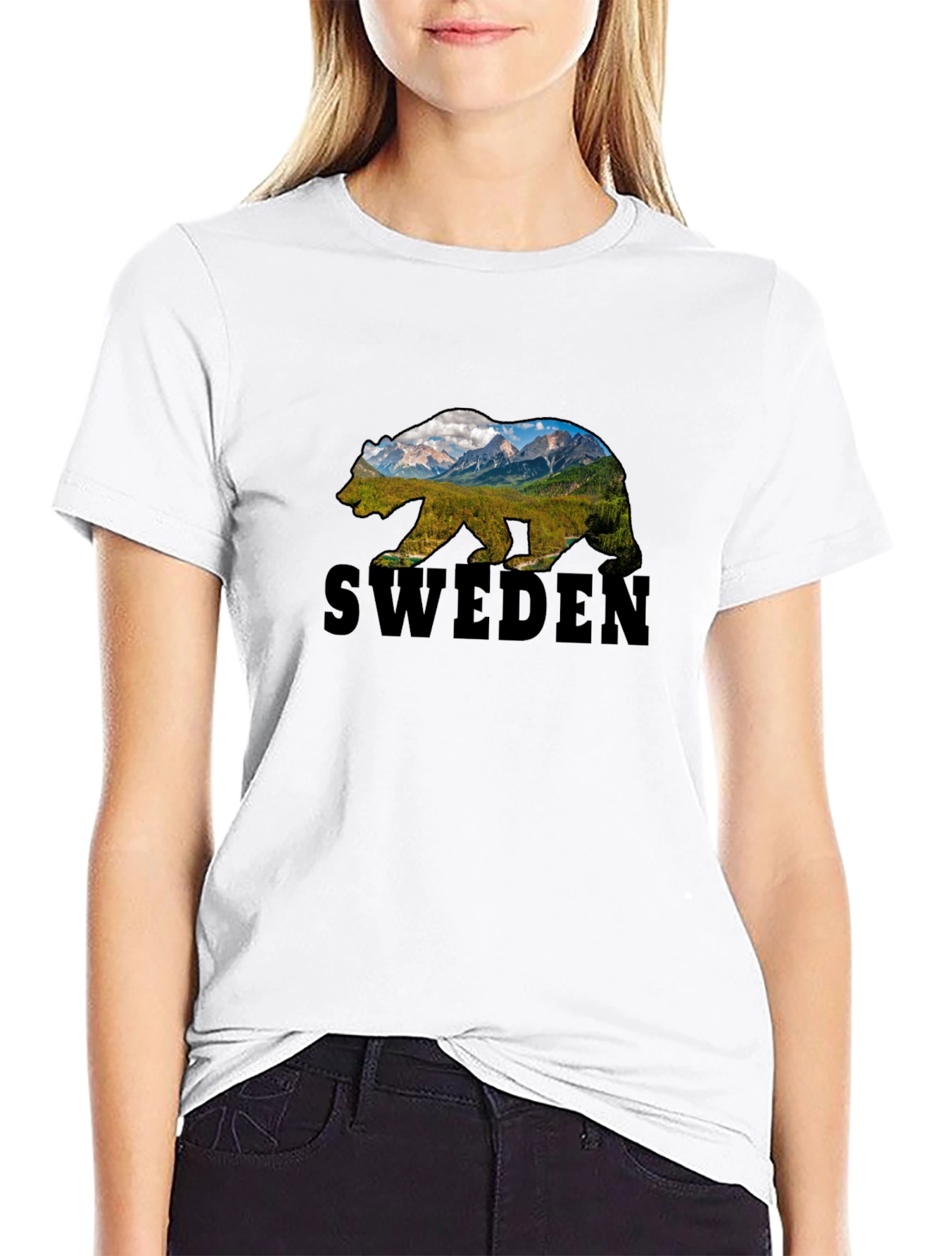 Sweden Bear Graphic T-Shirt