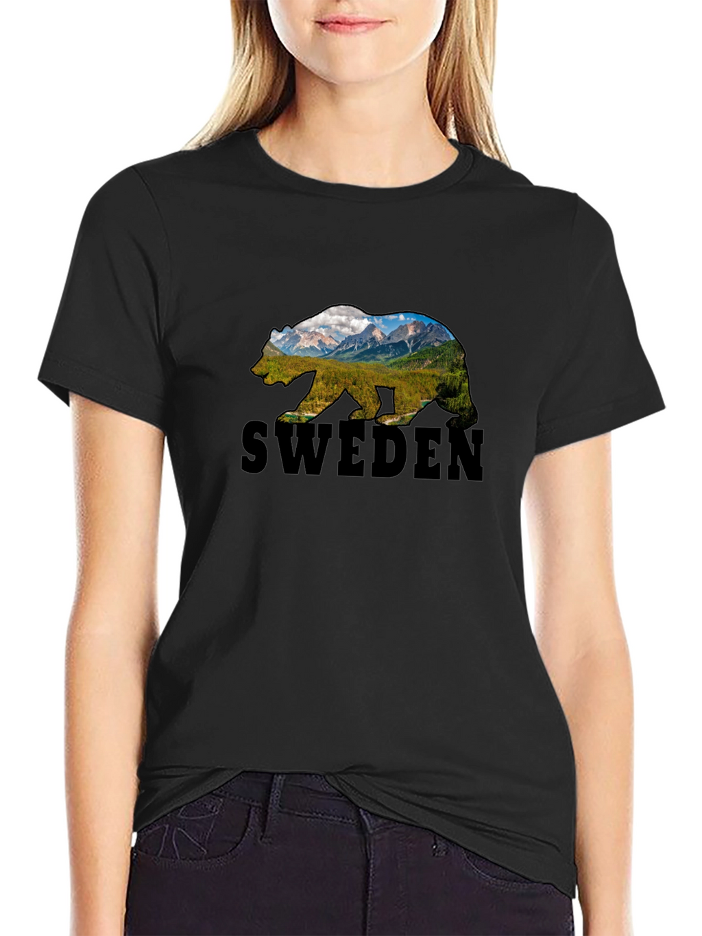 Sweden Bear Graphic T-Shirt