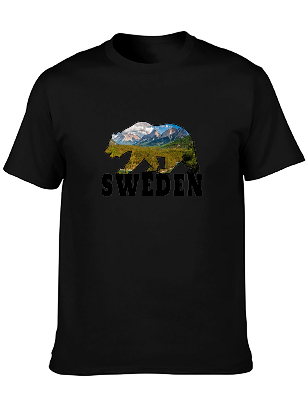 Sweden Bear Graphic T-Shirt