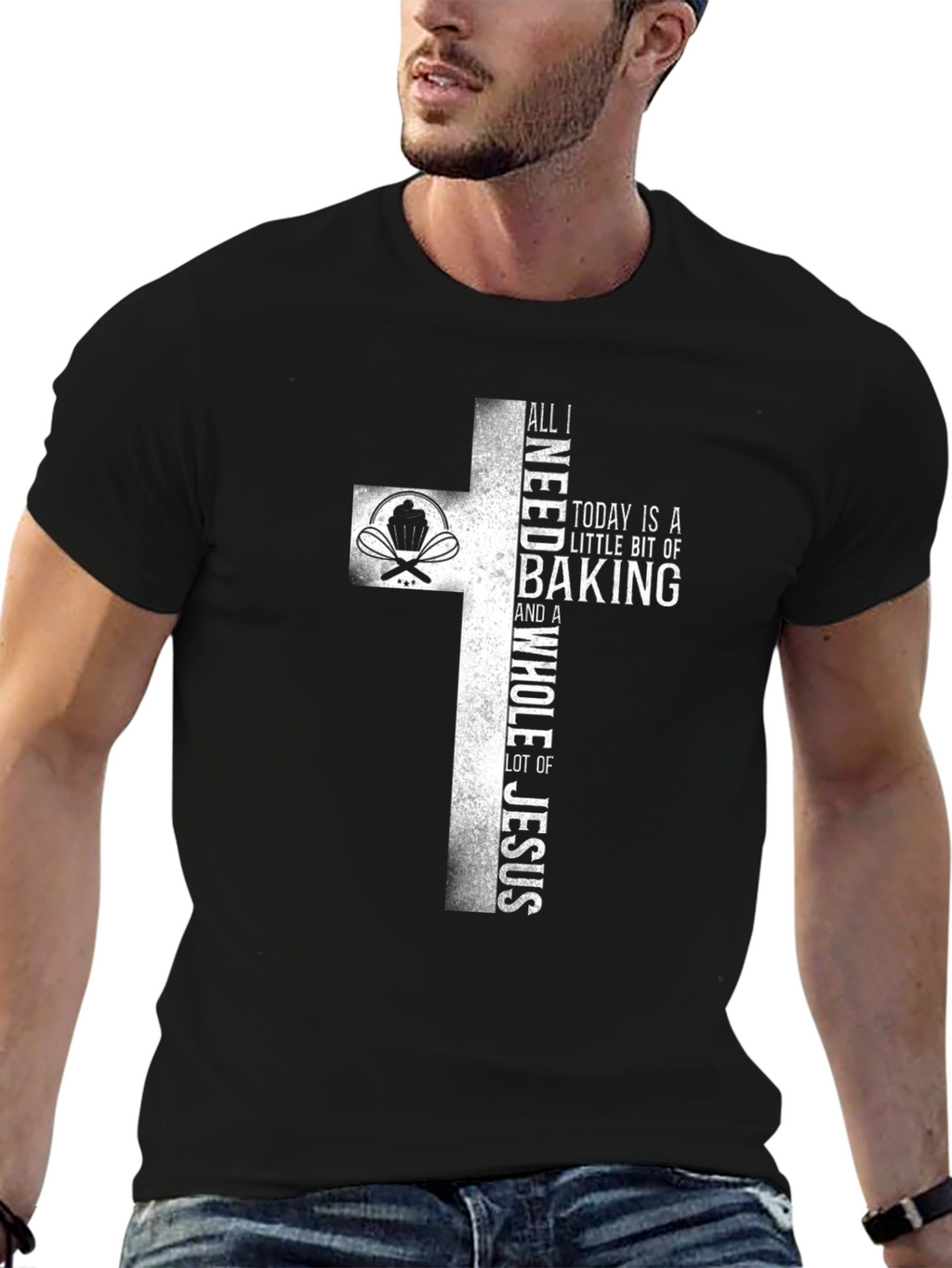 Baking & Jesus Graphic T-Shirt - Christian Faith Tee