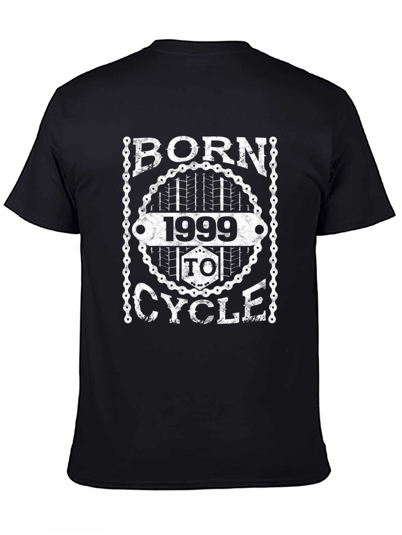 Born 1999 To Cycle Black Graphic Tee