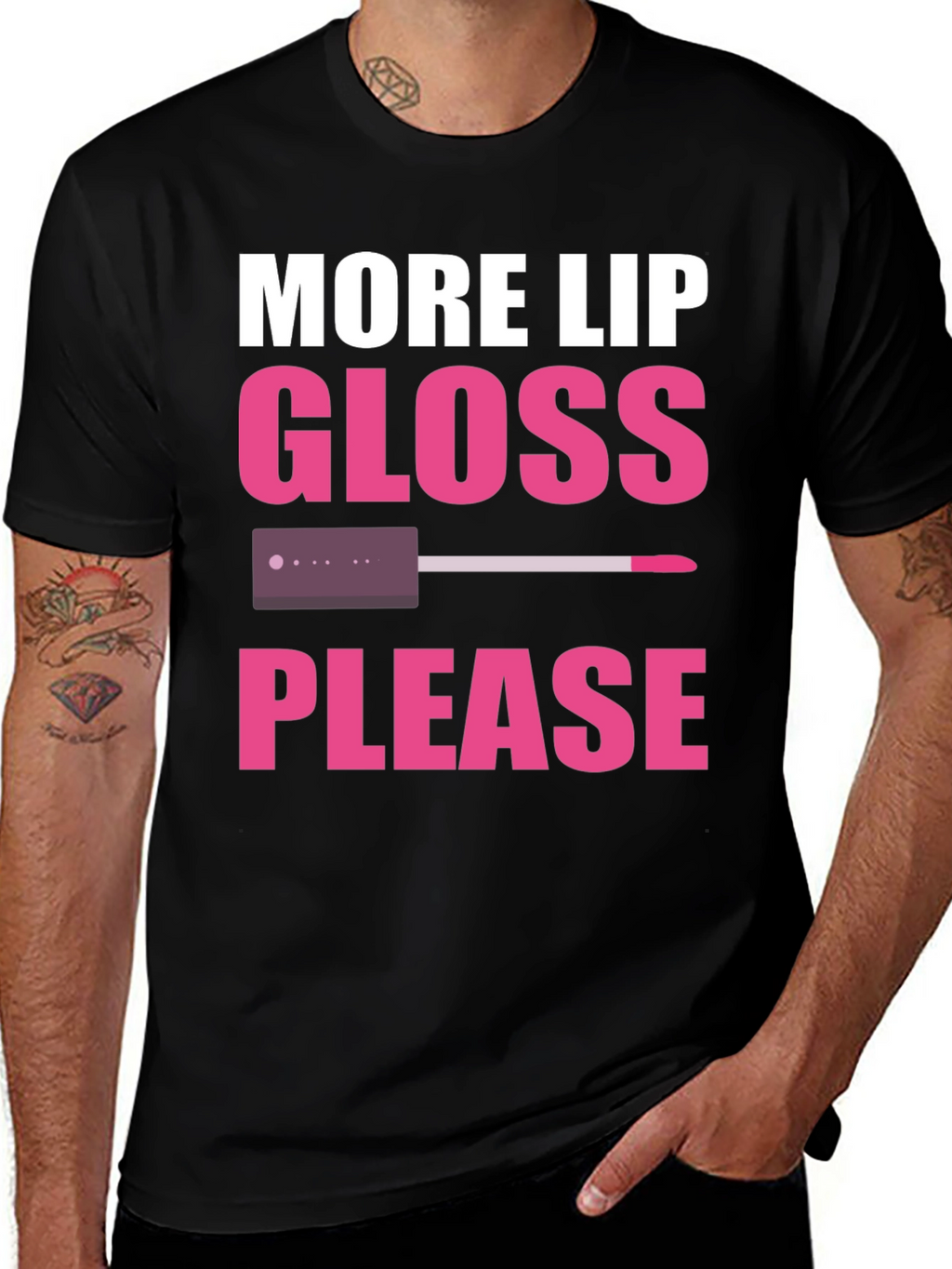 More Lip Gloss Please Graphic Tee