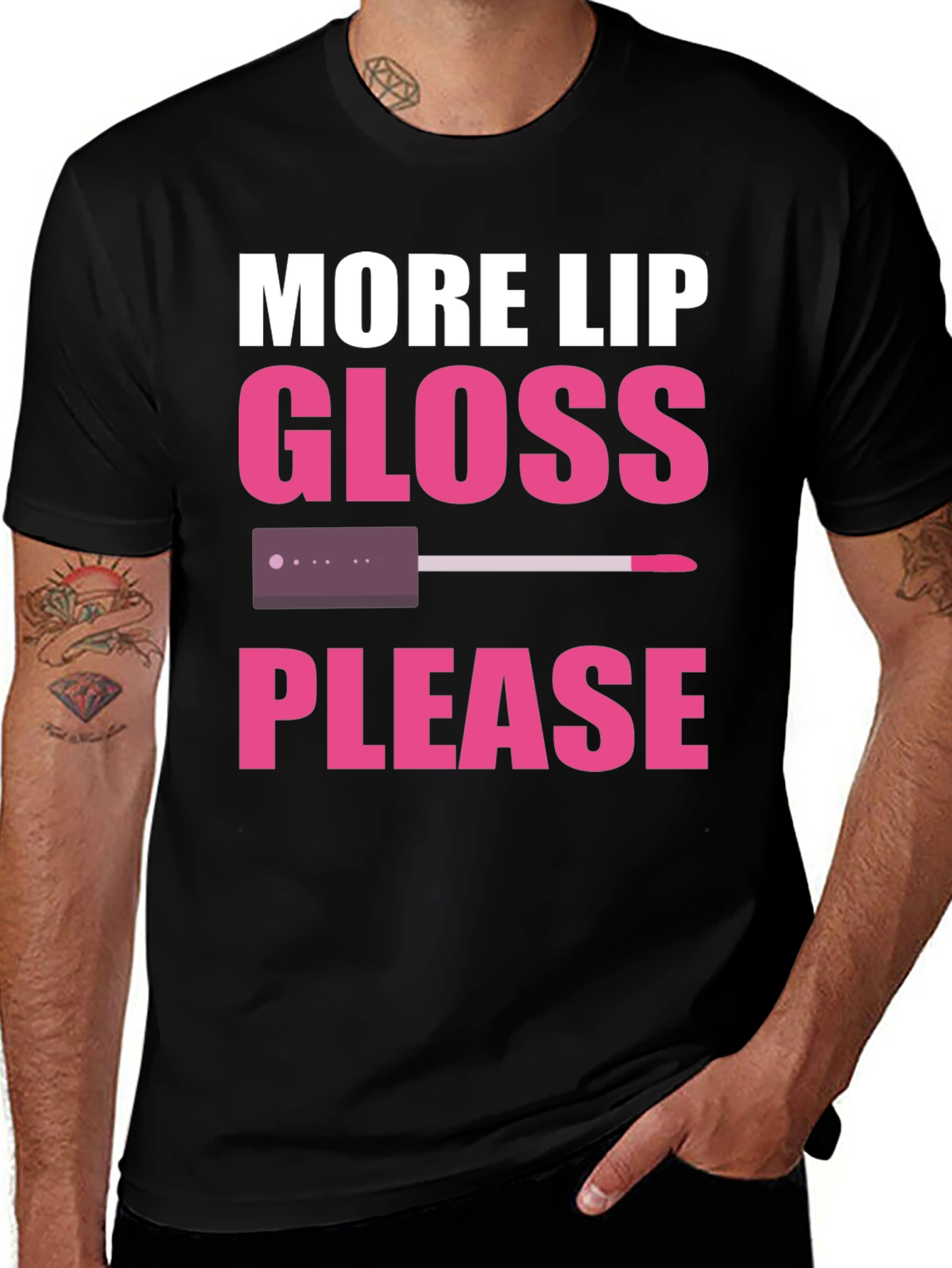 More Lip Gloss Please Graphic Tee