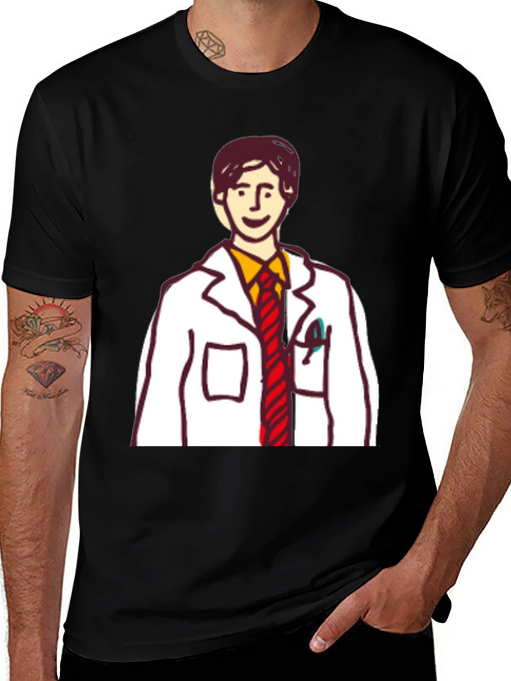 Cartoon Doctor T-Shirt - Quirky & Unique Design