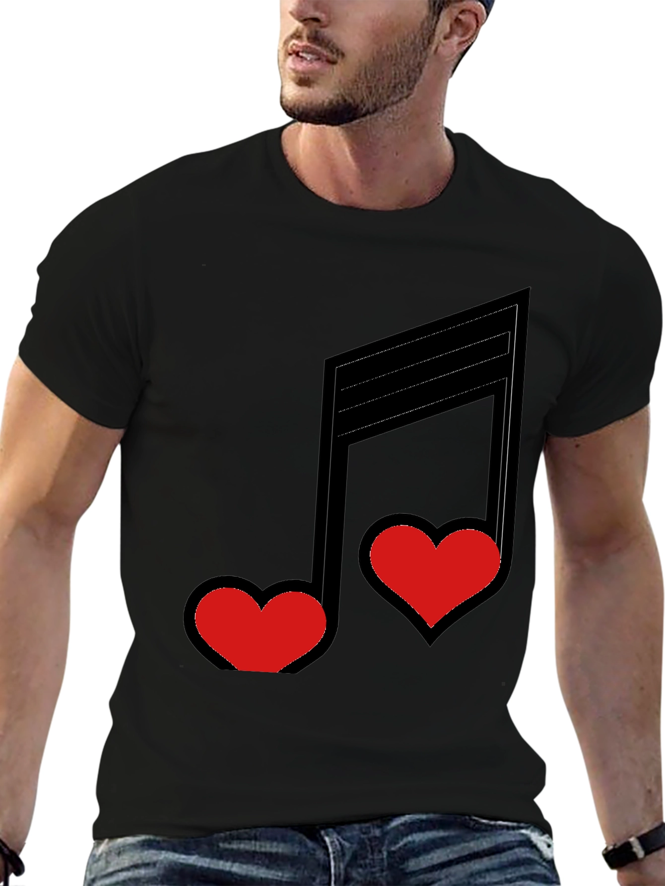 Love Notes Black Graphic Tee