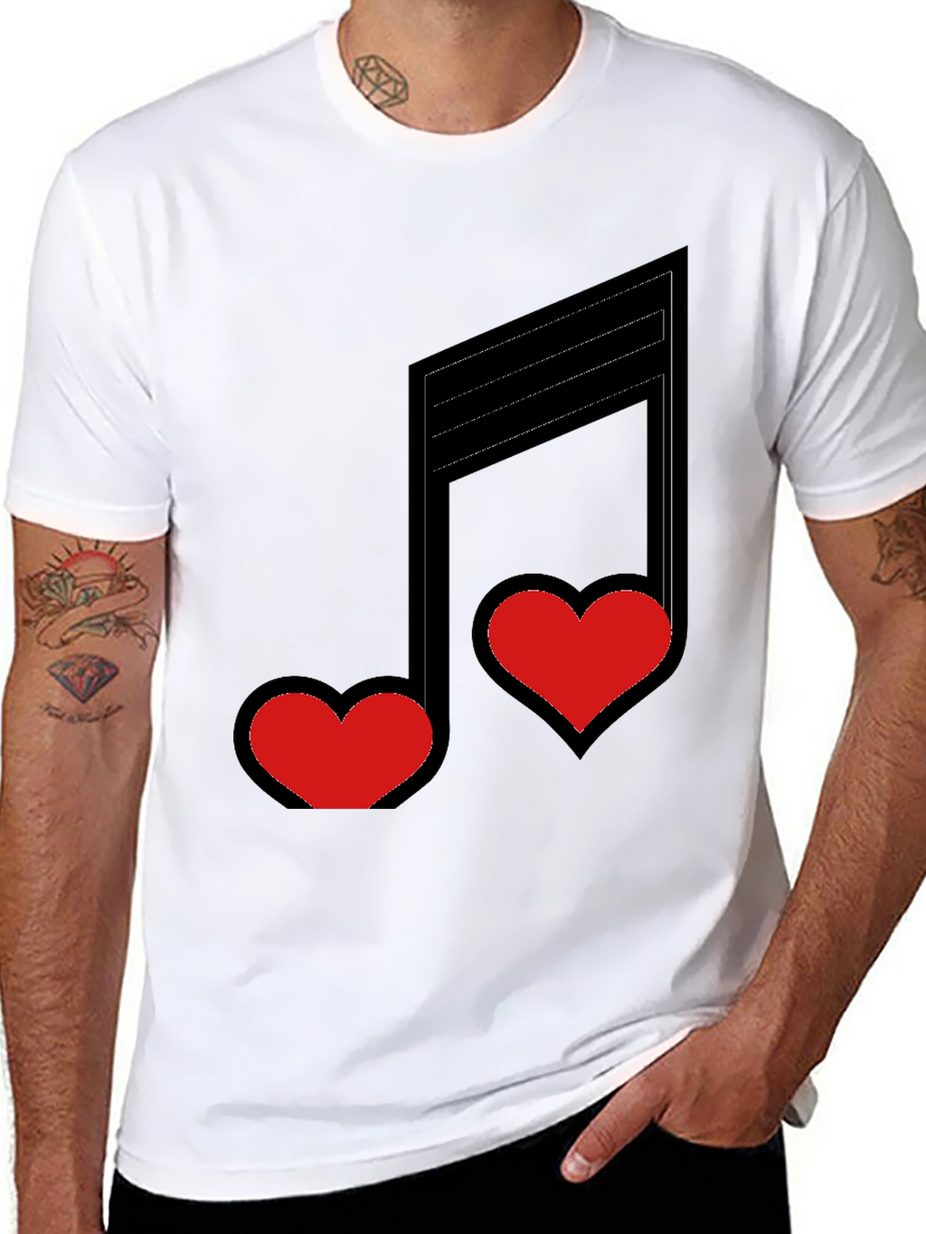 Love Notes Black Graphic Tee