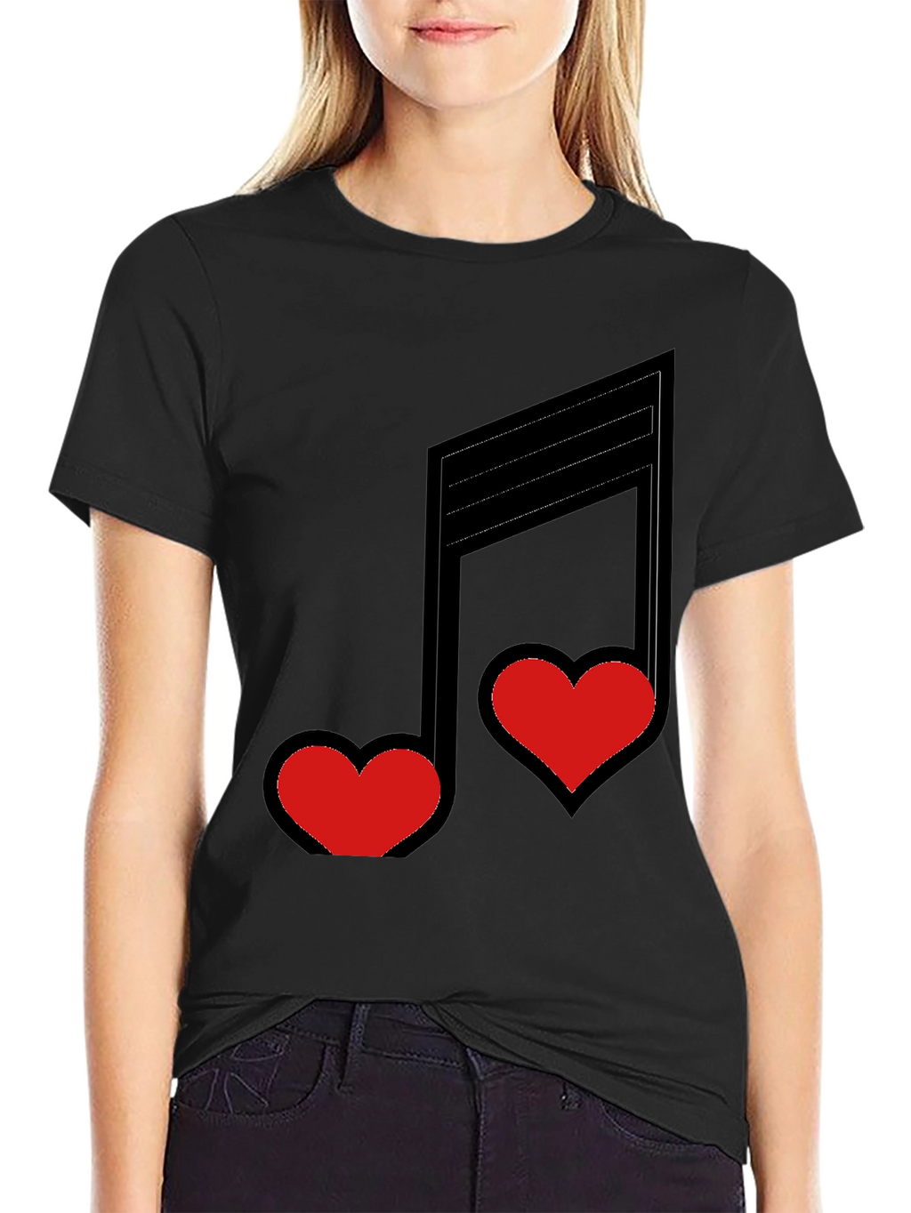 Love Notes Black Graphic Tee