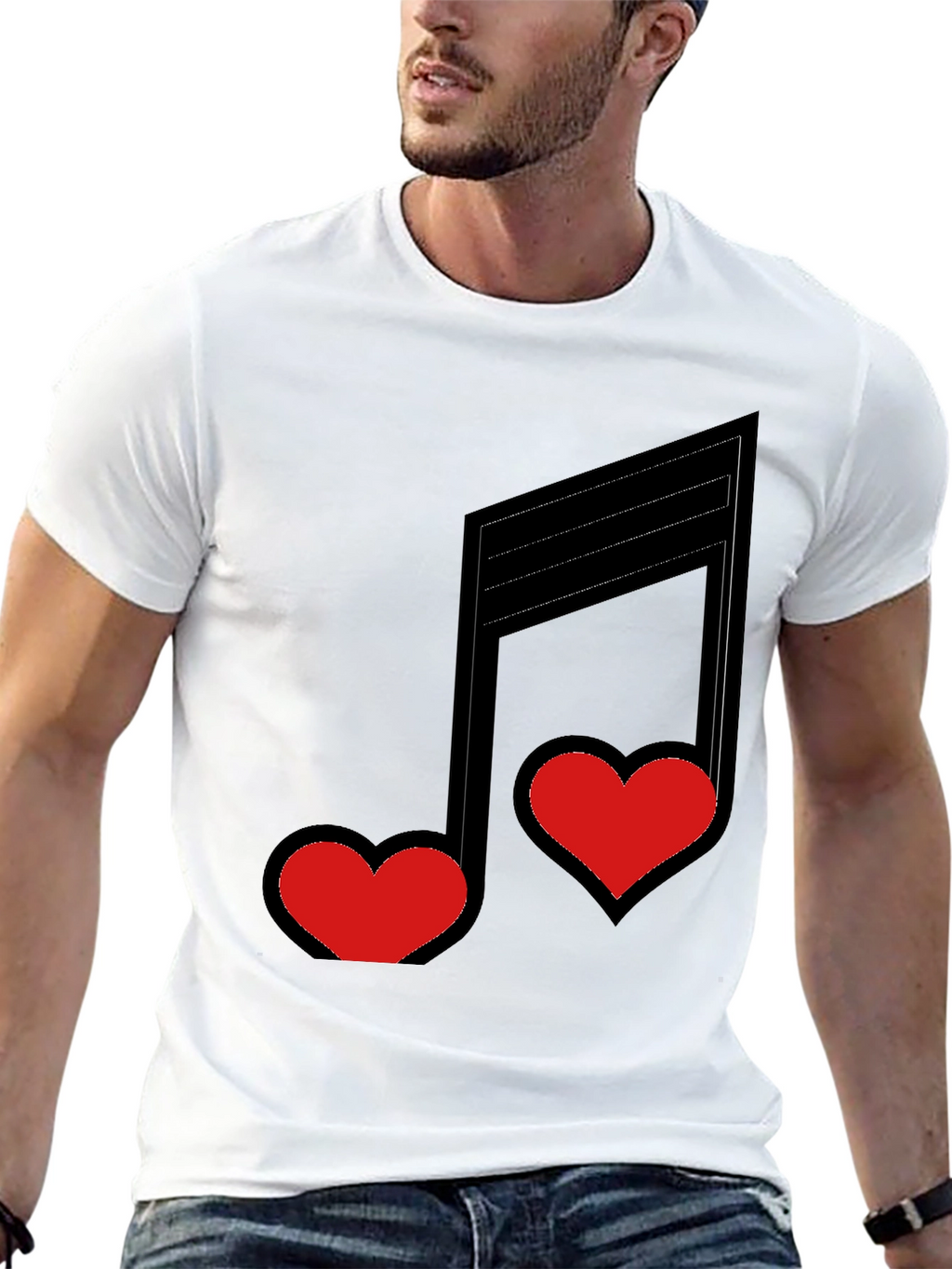 Love Notes Black Graphic Tee