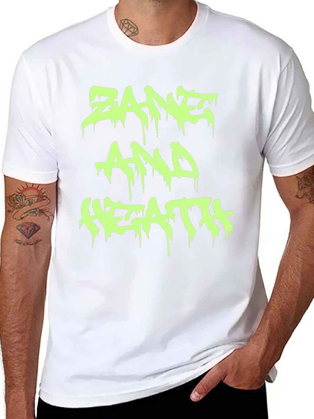 Zane and Heath T-Shirt - Black Crew Neck Tee