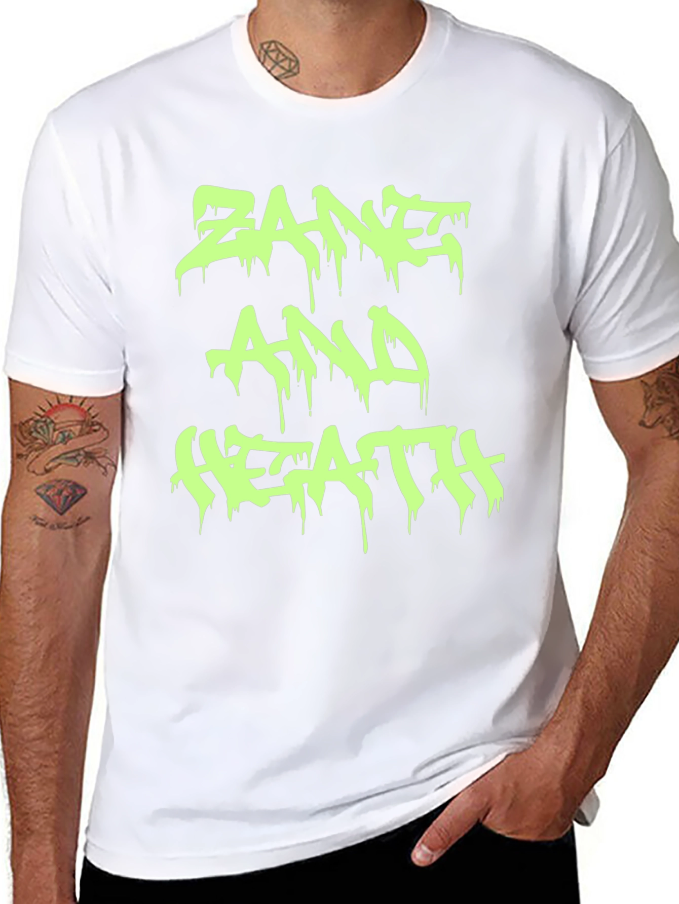 Zane and Heath T-Shirt - Black Crew Neck Tee