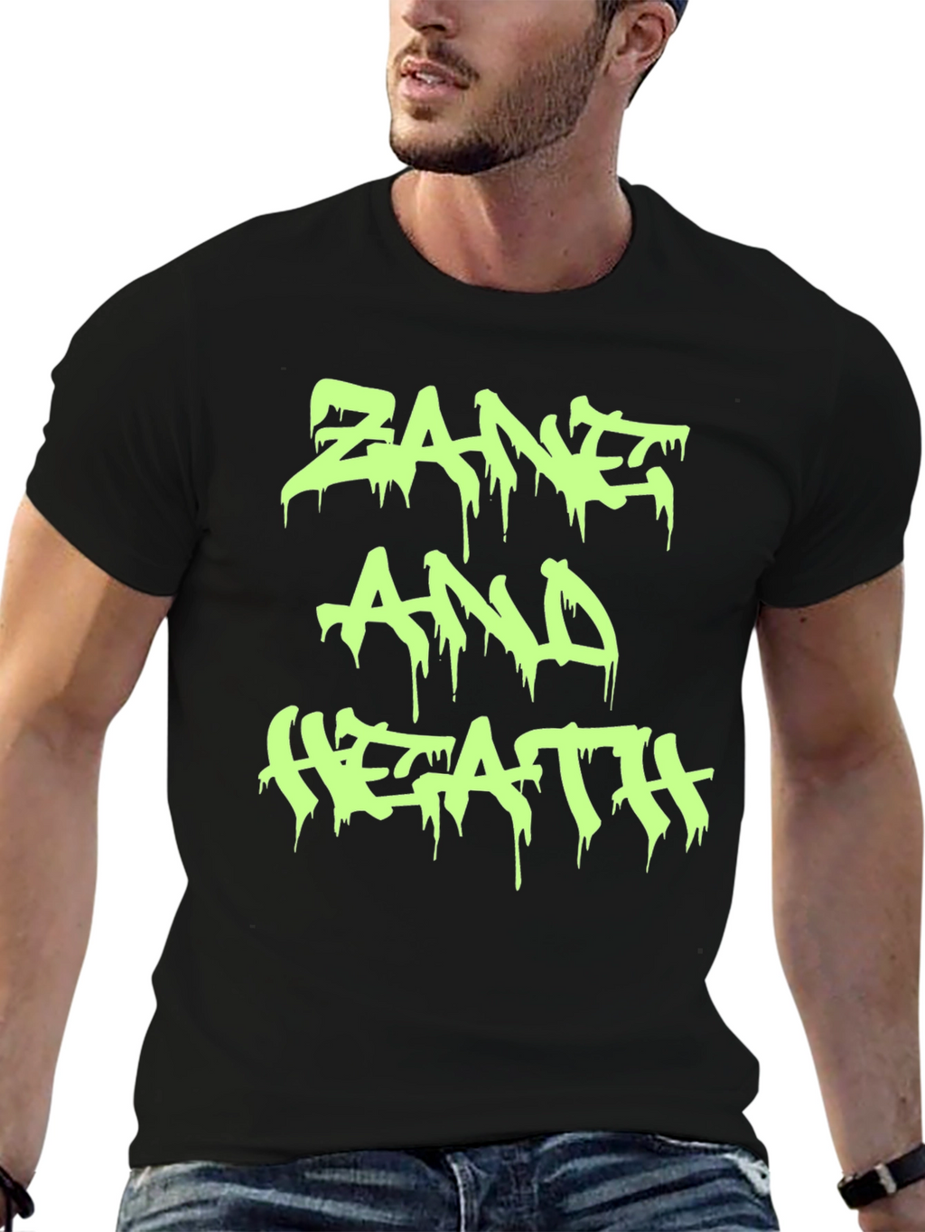 Zane and Heath T-Shirt - Black Crew Neck Tee