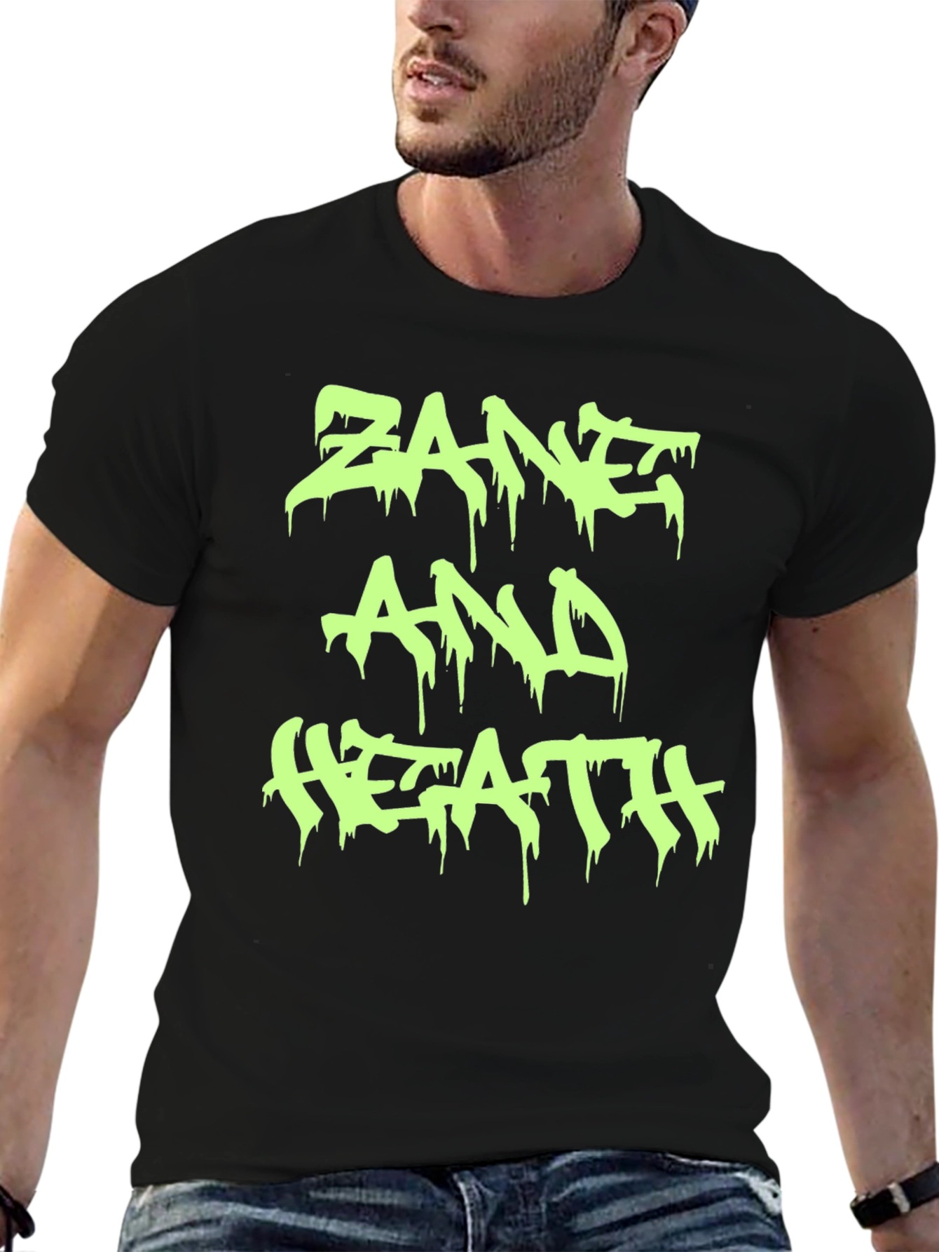 Zane and Heath T-Shirt - Black Crew Neck Tee