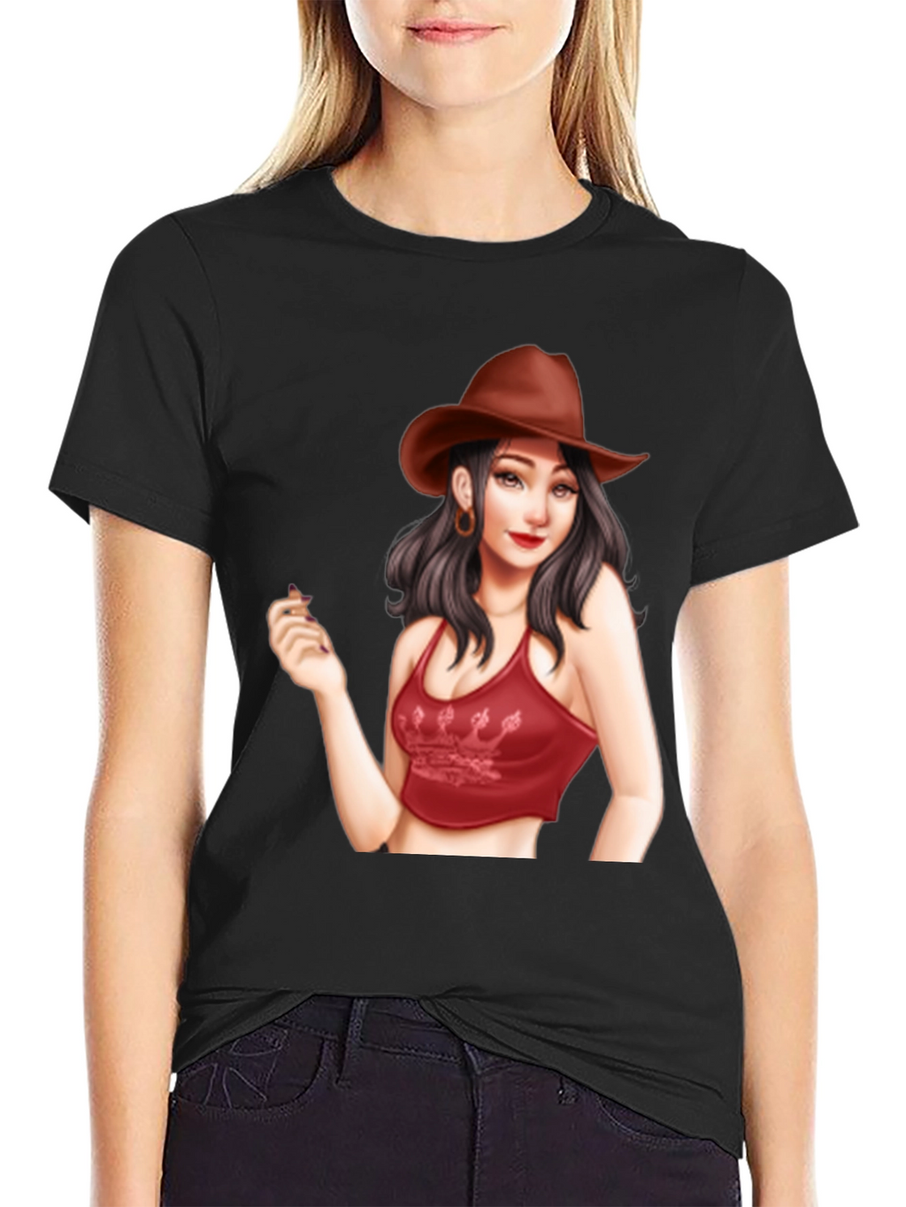 Cowgirl Graphic Tee - Trendy Unisex T-Shirt