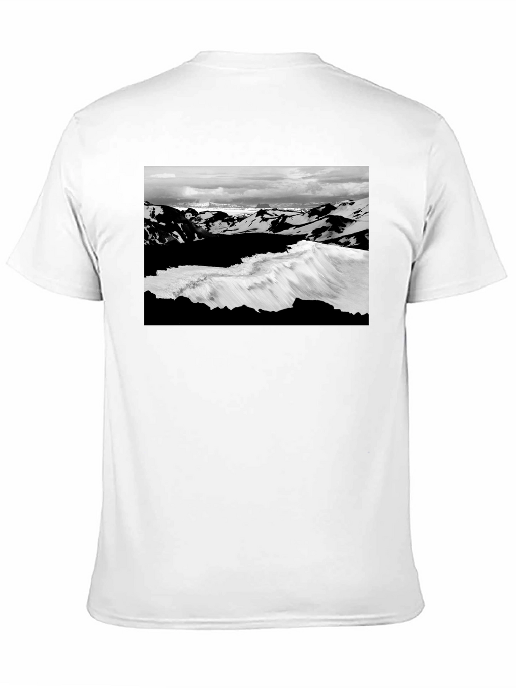 Black Graphic Tee - Iceland Landscape