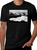 Black Graphic Tee - Iceland Landscape