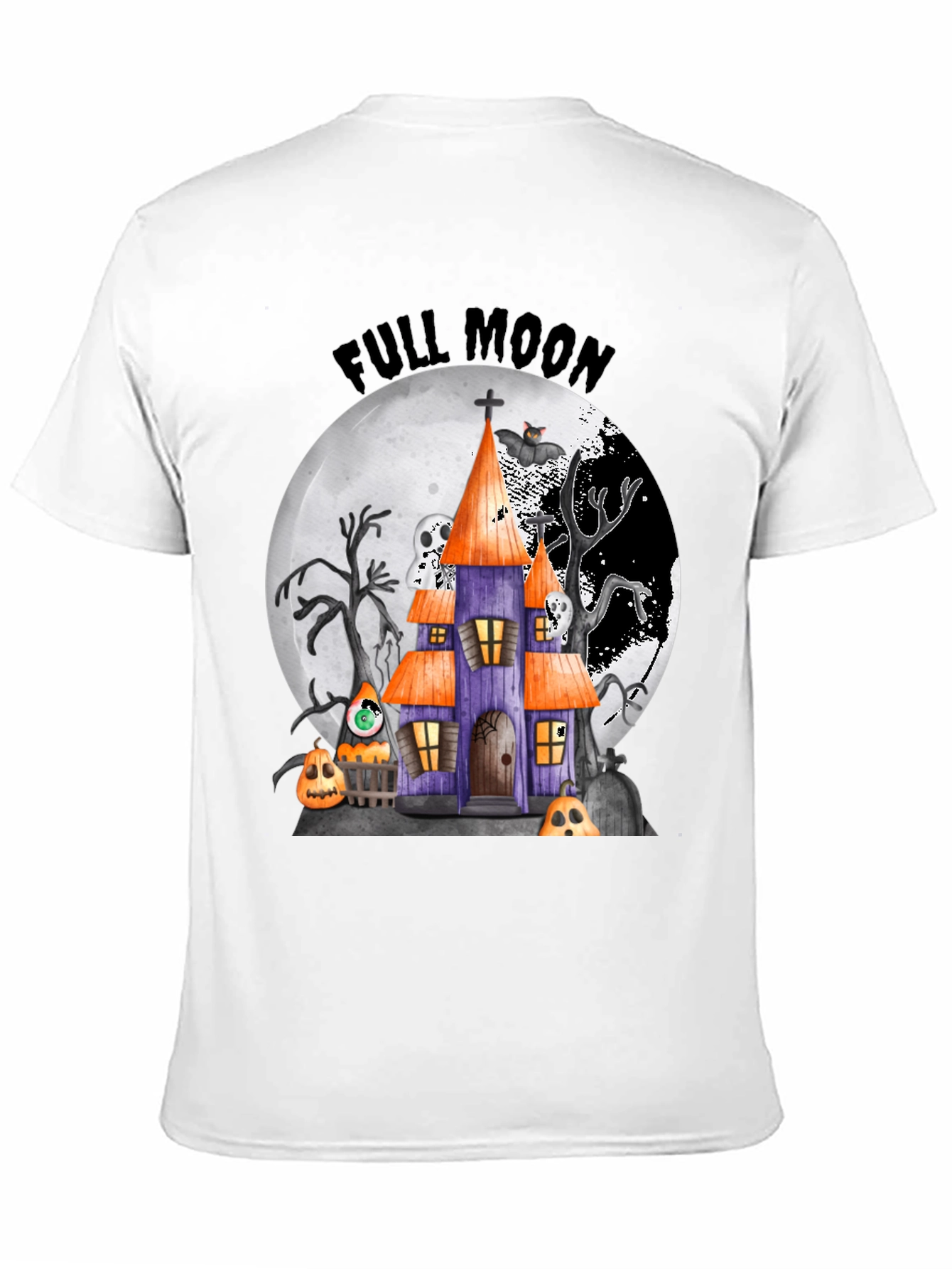 Halloween Full Moon Spooky House T-Shirt