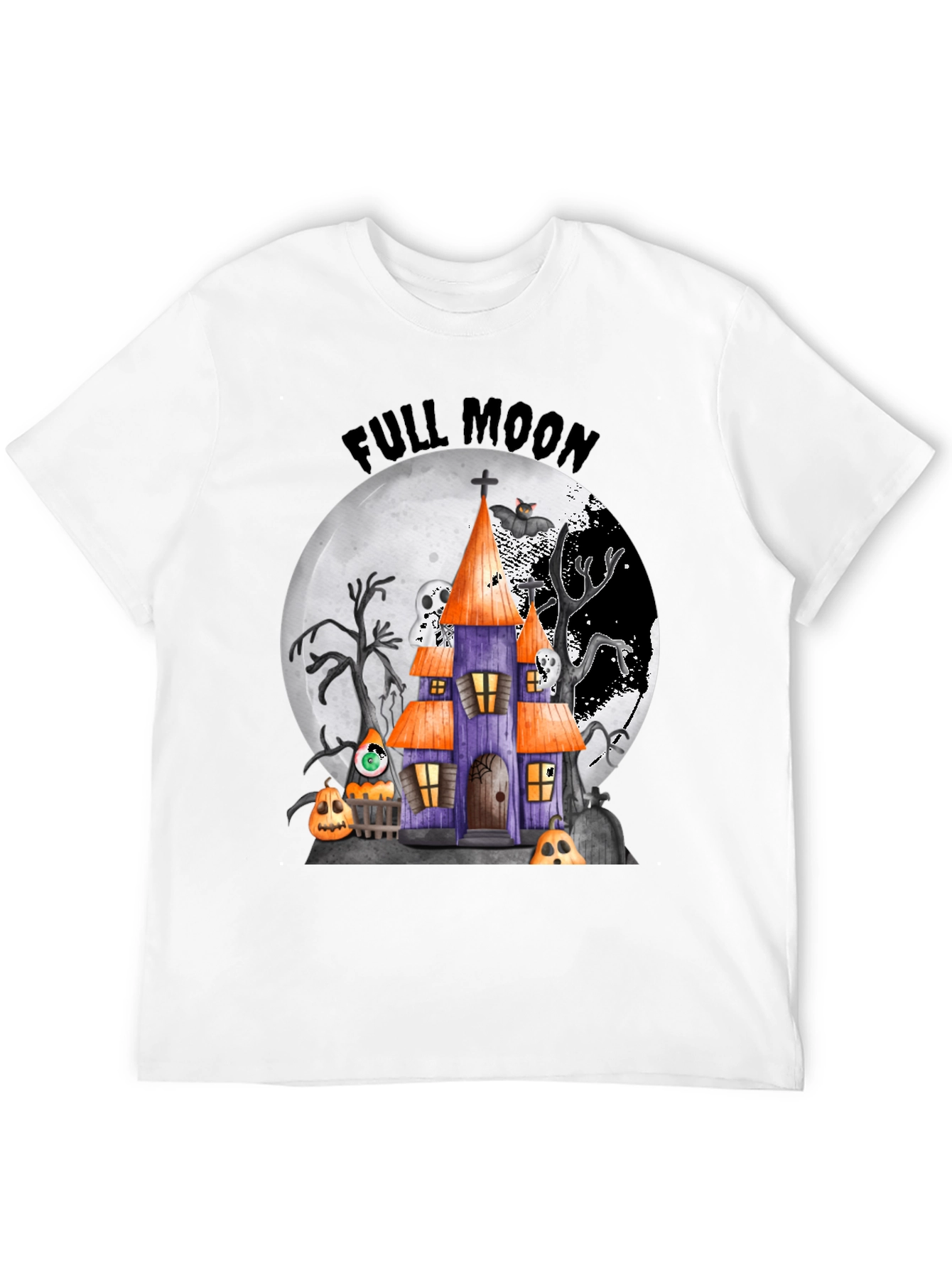 Halloween Full Moon Spooky House T-Shirt