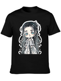 Gothic Doll Graphic Tee - Black Unisex T-Shirt