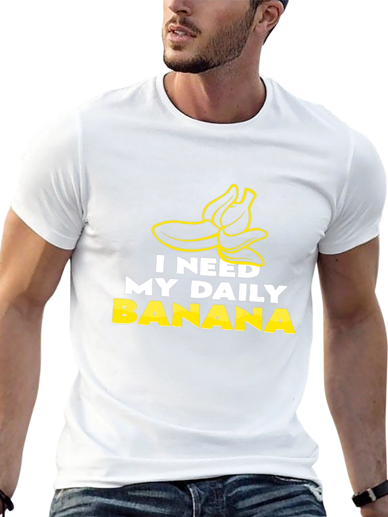 I Need My Daily Banana Black Graphic Tee