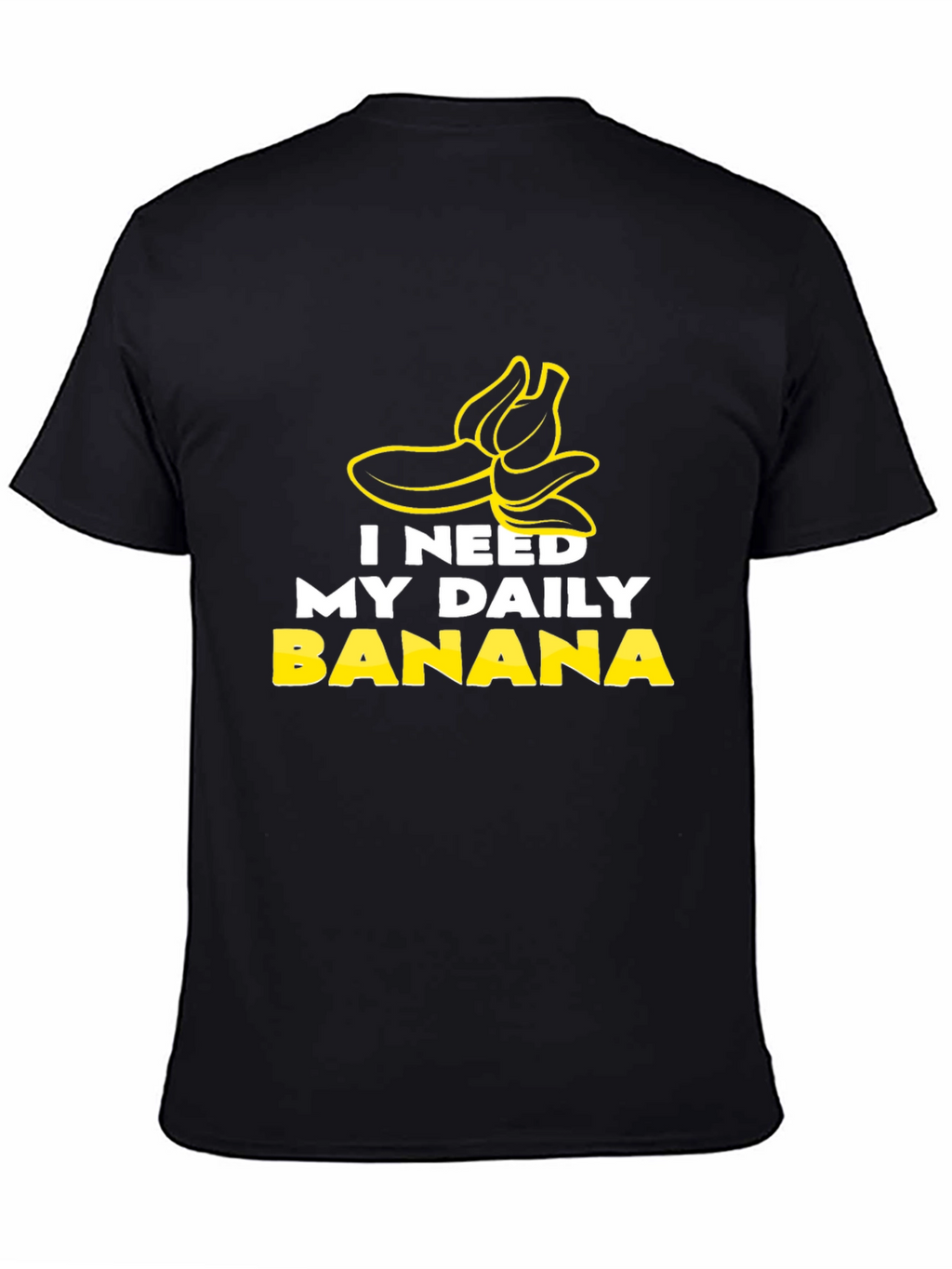 I Need My Daily Banana Black Graphic Tee