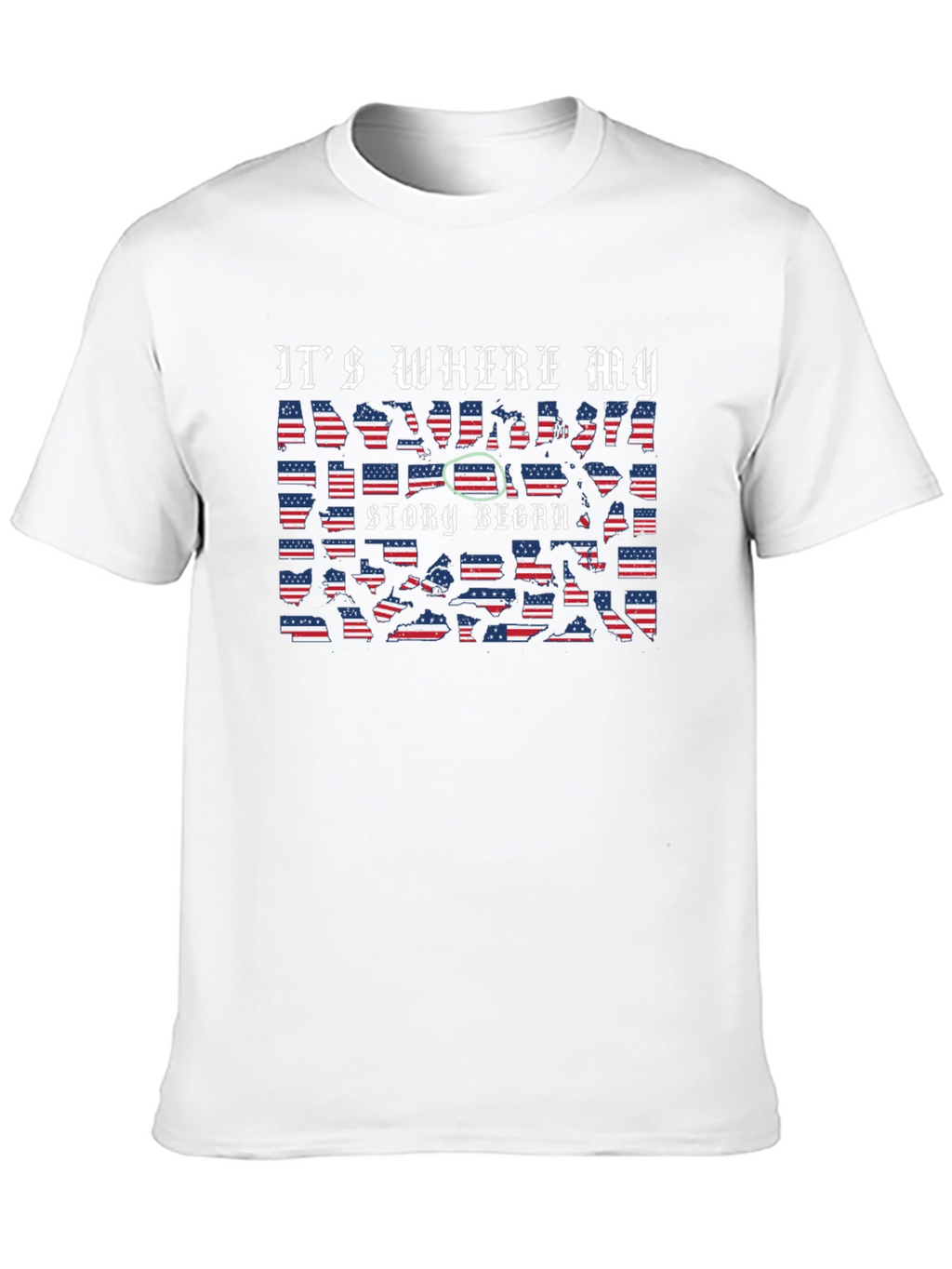 USA Flag Its Where My Story Began T-Shirt