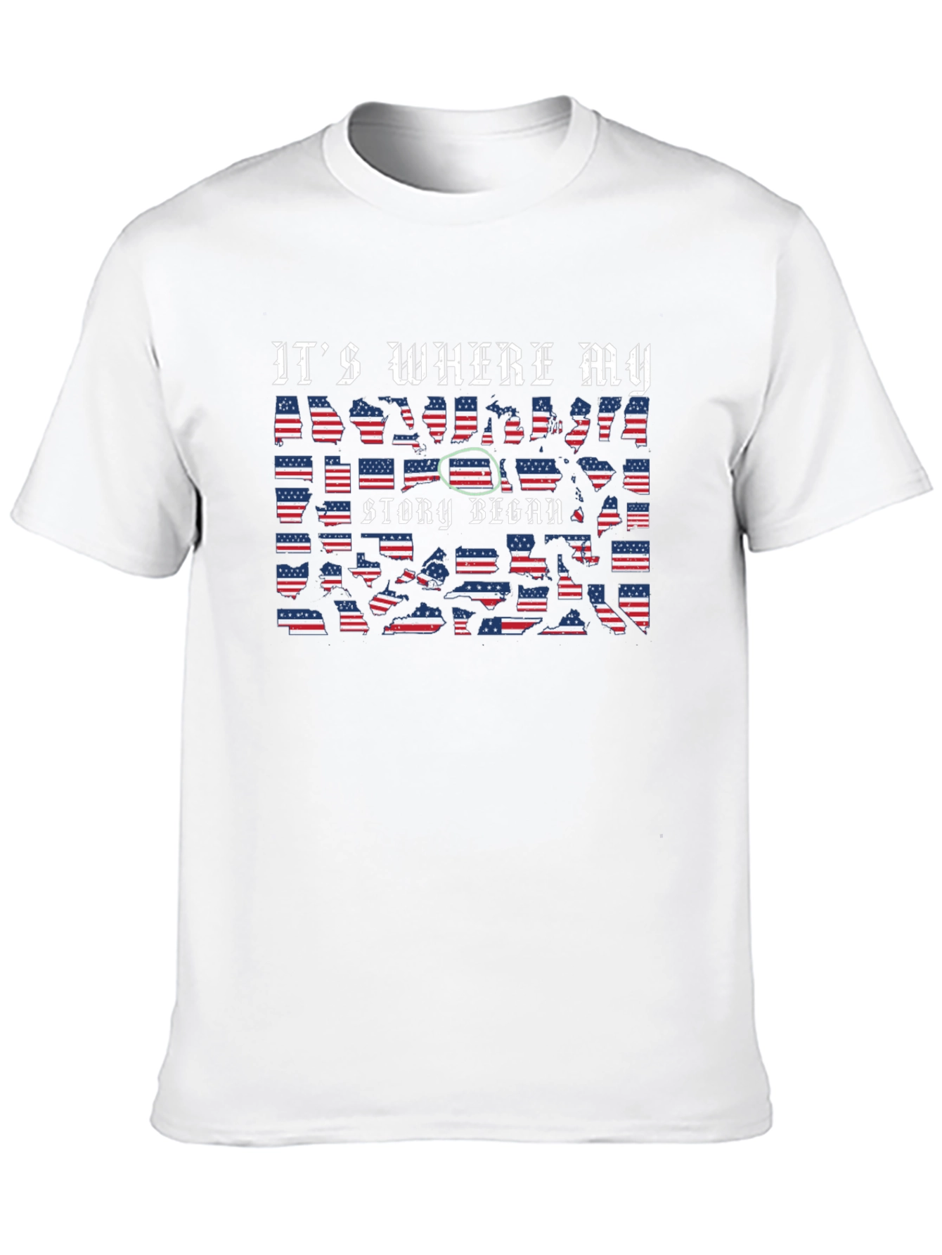 USA Flag Its Where My Story Began T-Shirt