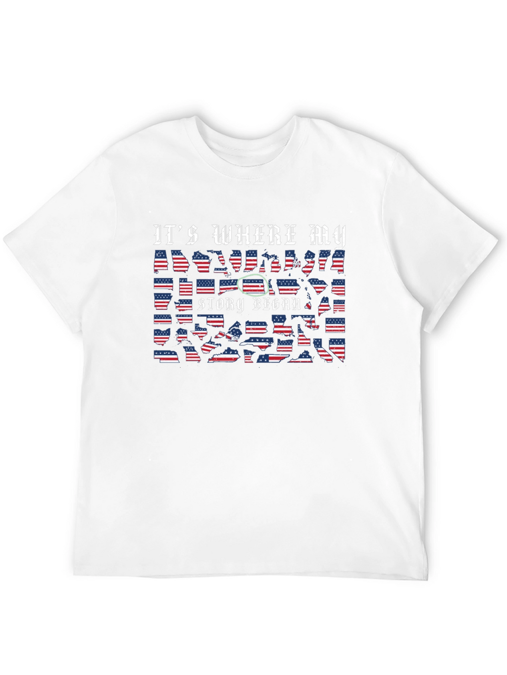 USA Flag Its Where My Story Began T-Shirt
