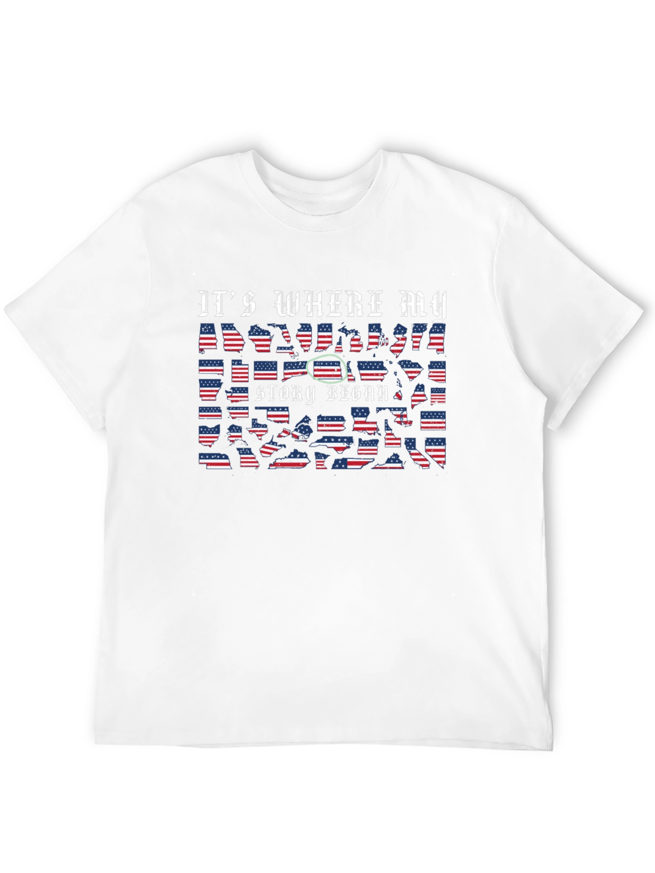 USA Flag Its Where My Story Began T-Shirt