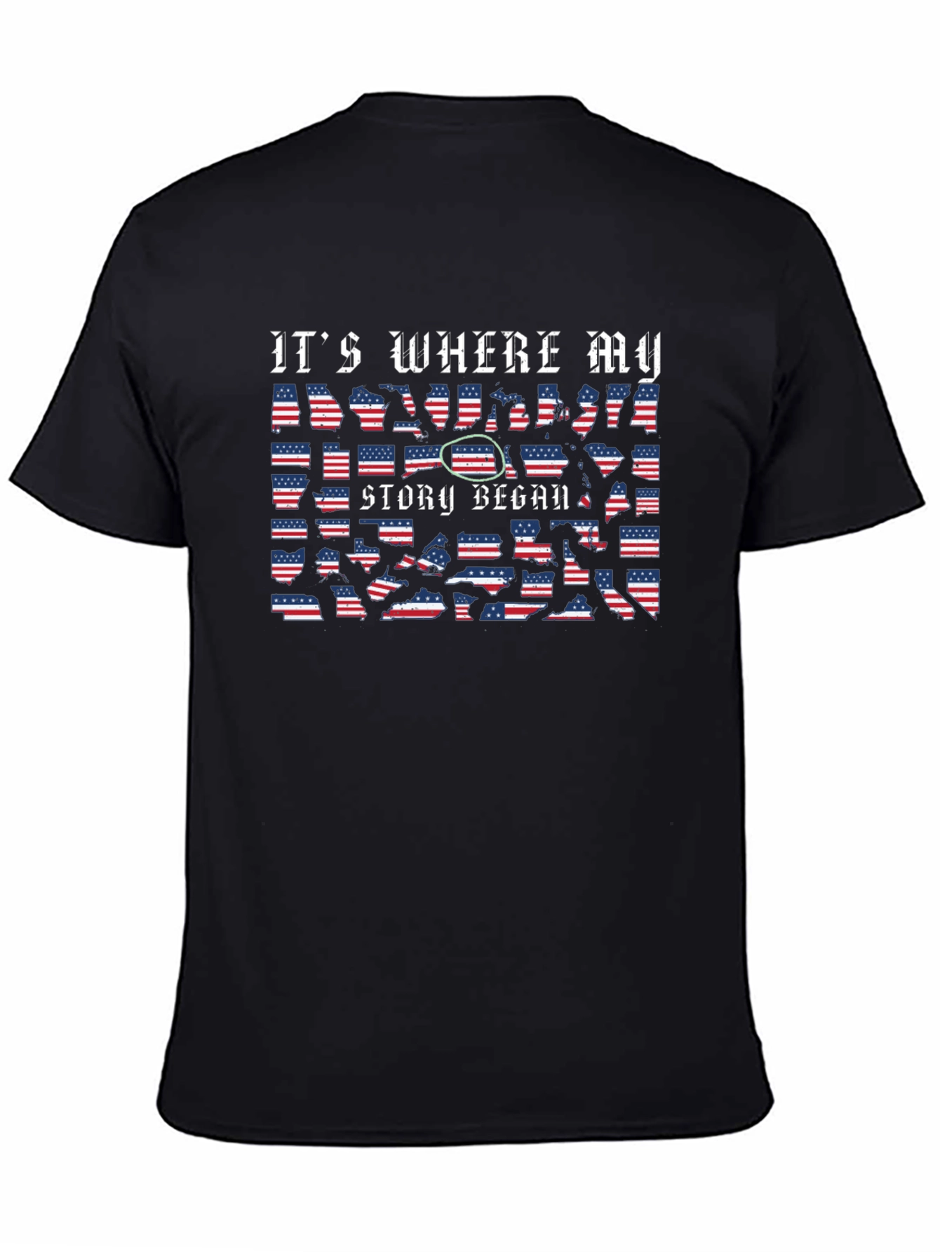USA Flag Its Where My Story Began T-Shirt