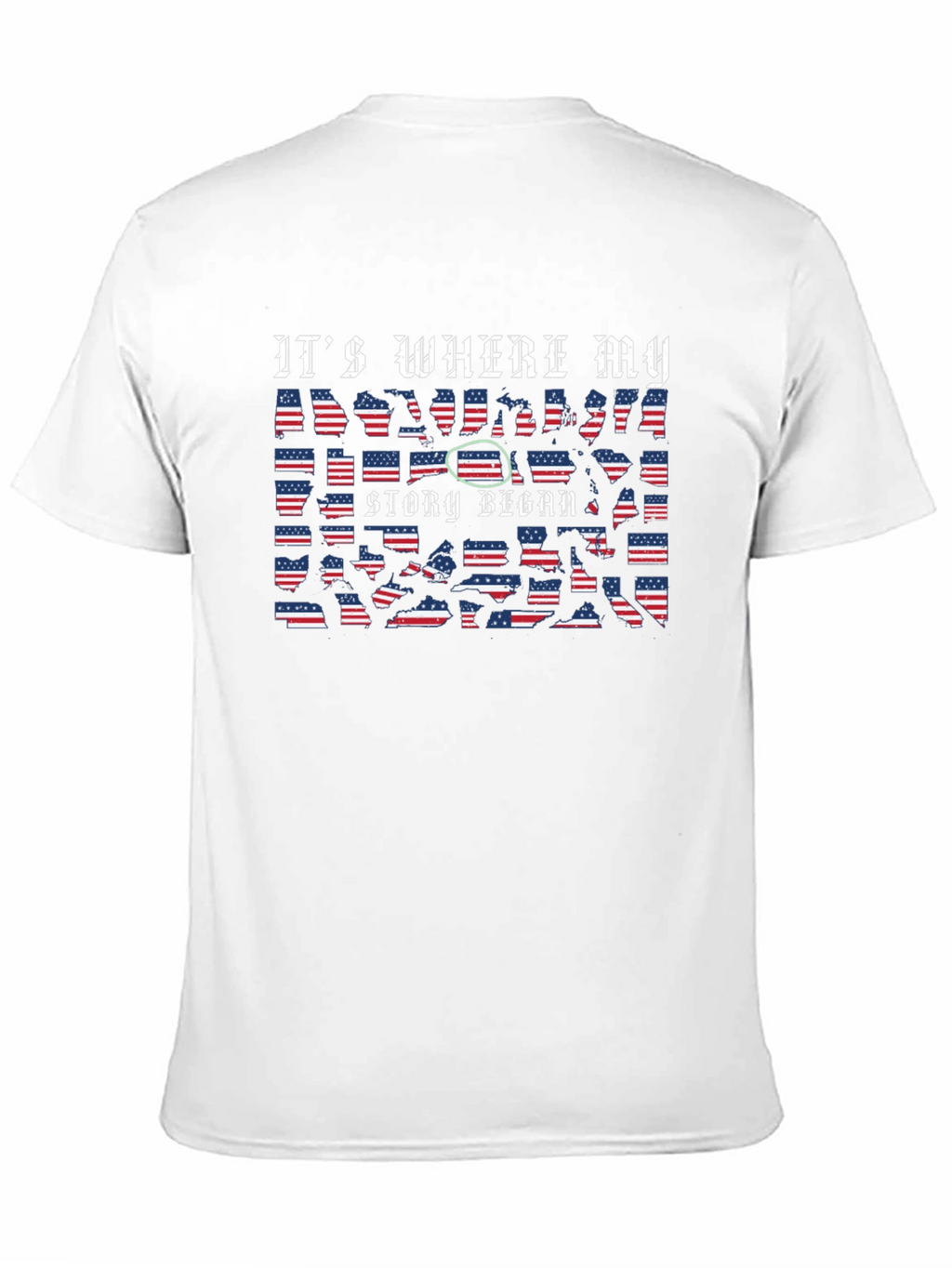 USA Flag Its Where My Story Began T-Shirt