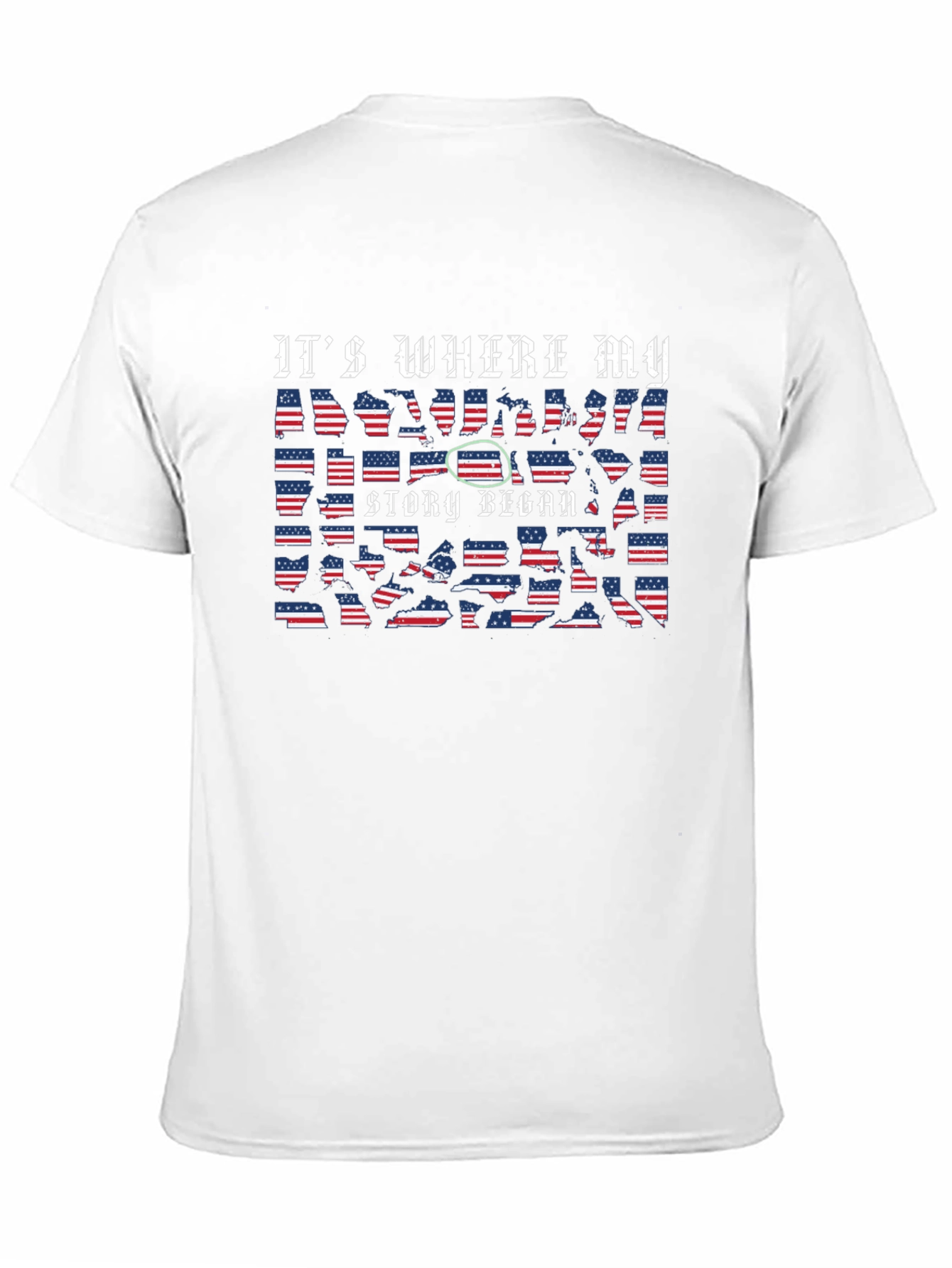 USA Flag Its Where My Story Began T-Shirt