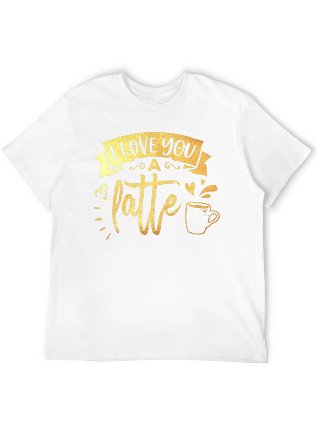 I Love You A Latte Black Graphic Tee