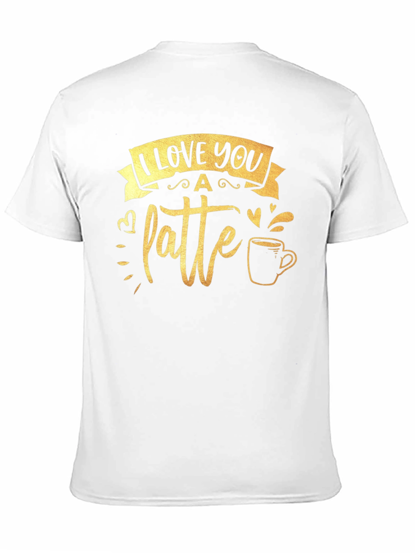 I Love You A Latte Black Graphic Tee