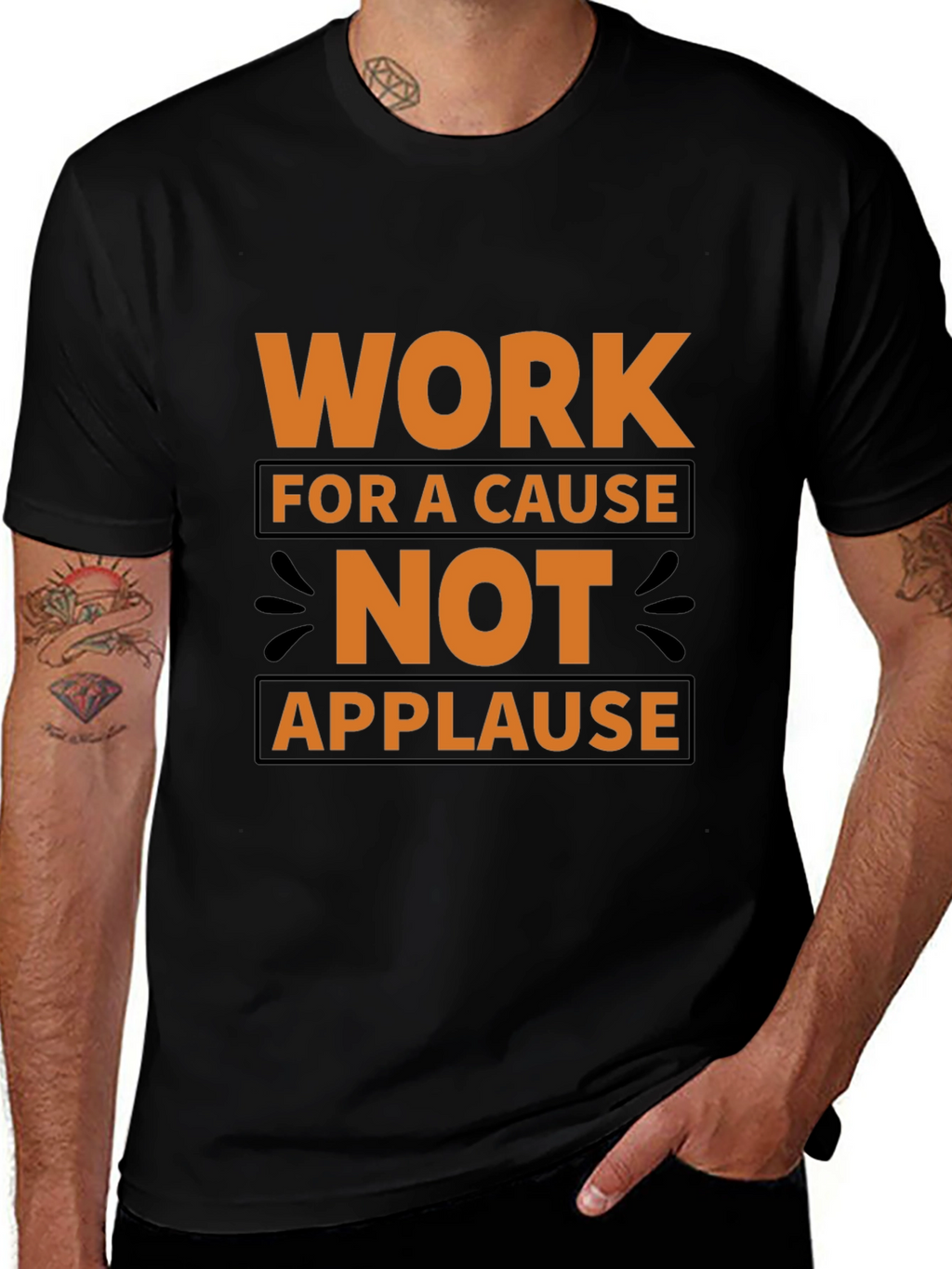 Work For A Cause Black T-Shirt