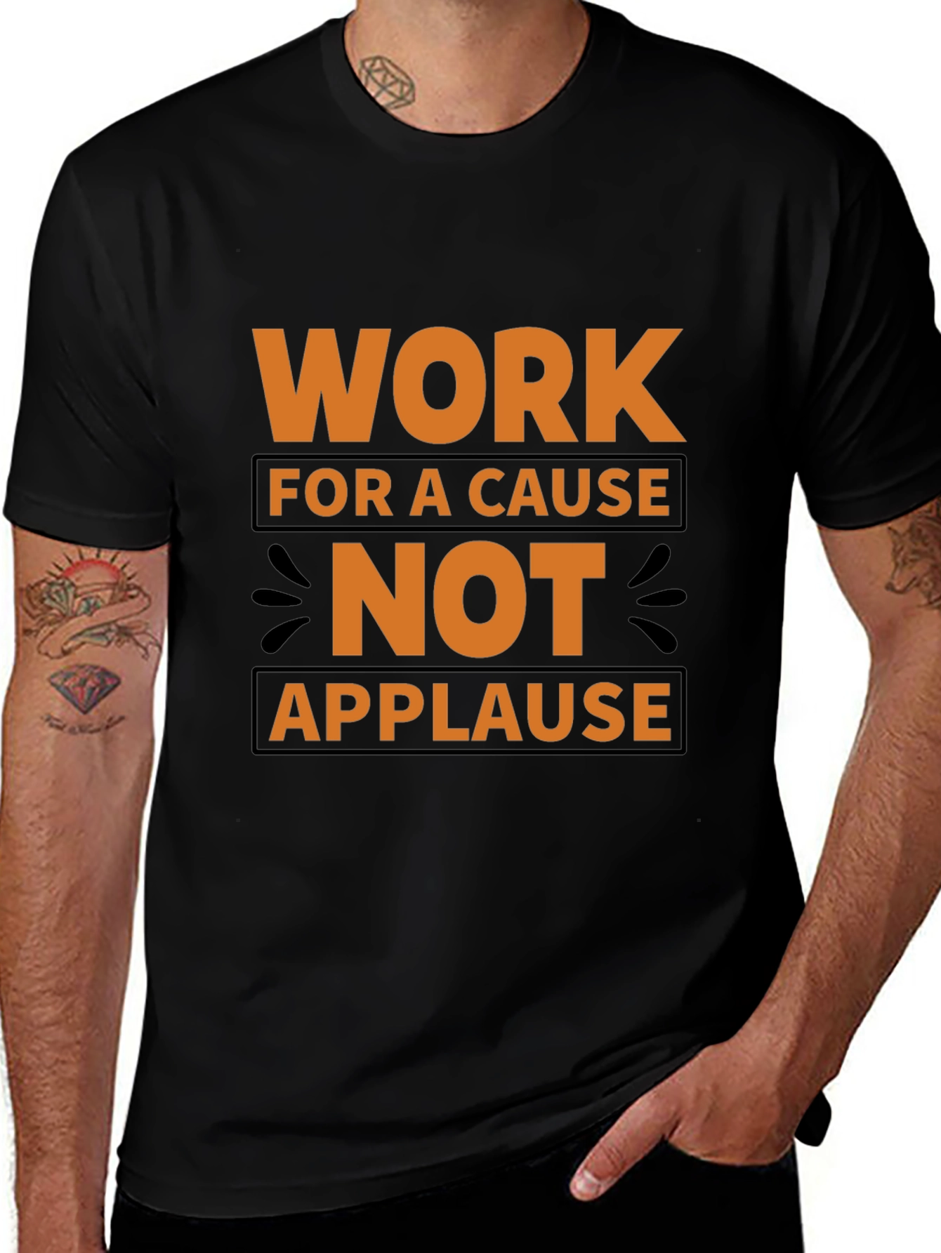 Work For A Cause Black T-Shirt