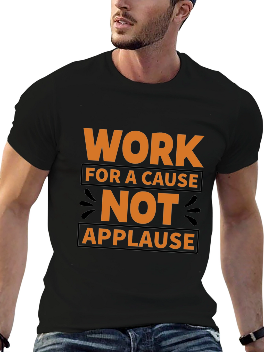 Work For A Cause Black T-Shirt