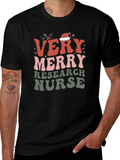 Very Merry Research Nurse Christmas T-Shirt