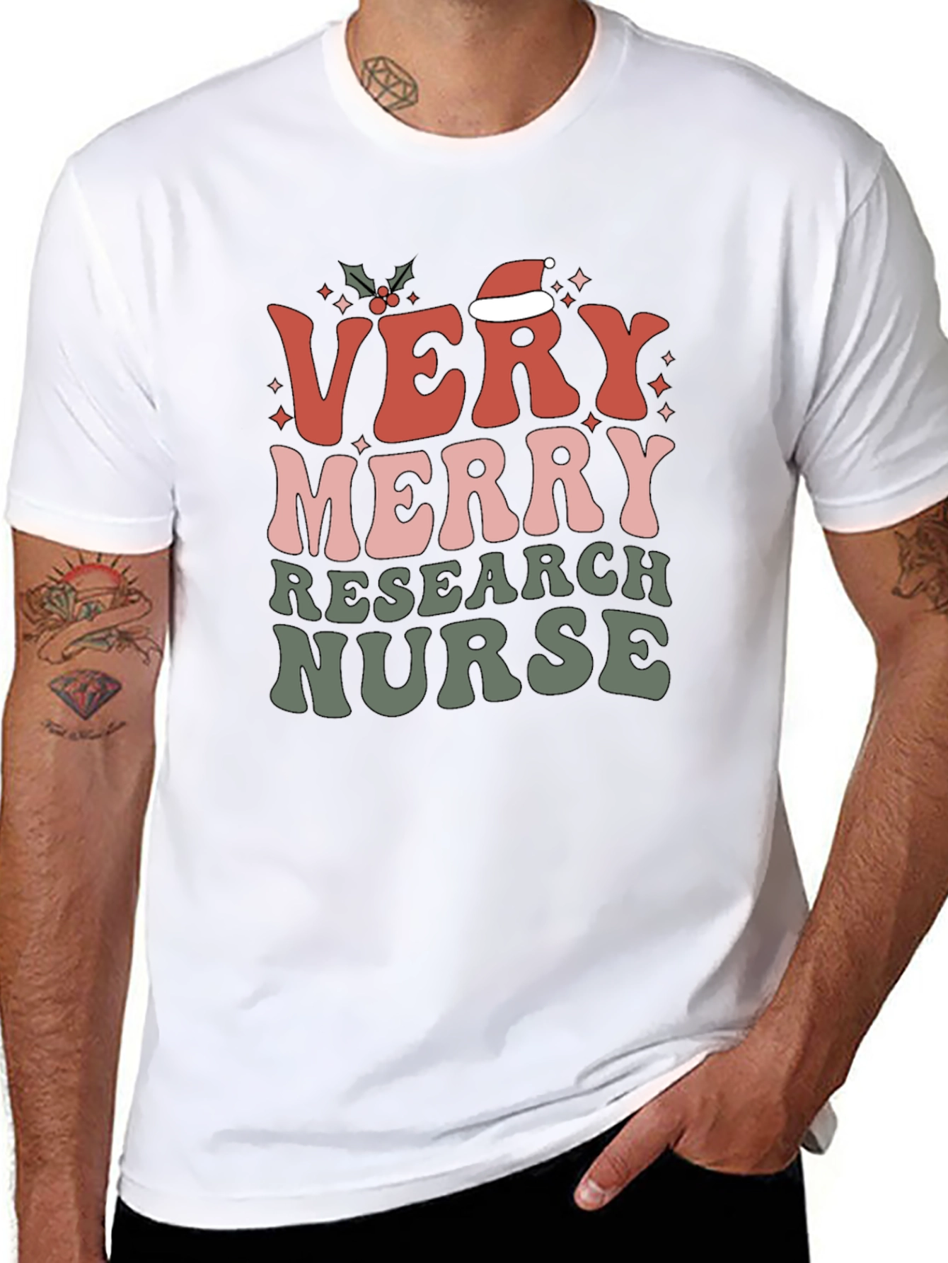 Very Merry Research Nurse Christmas T-Shirt