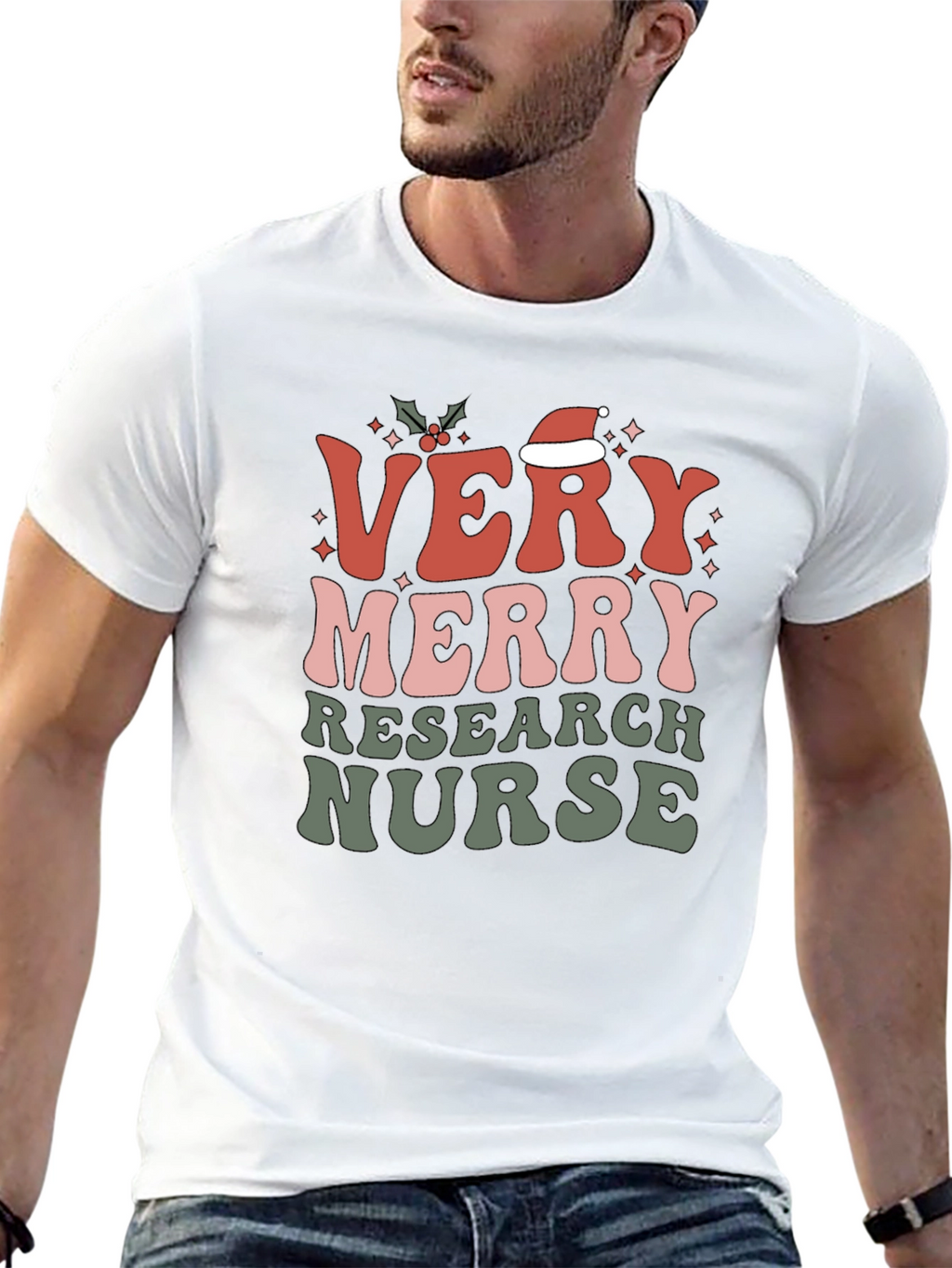 Very Merry Research Nurse Christmas T-Shirt