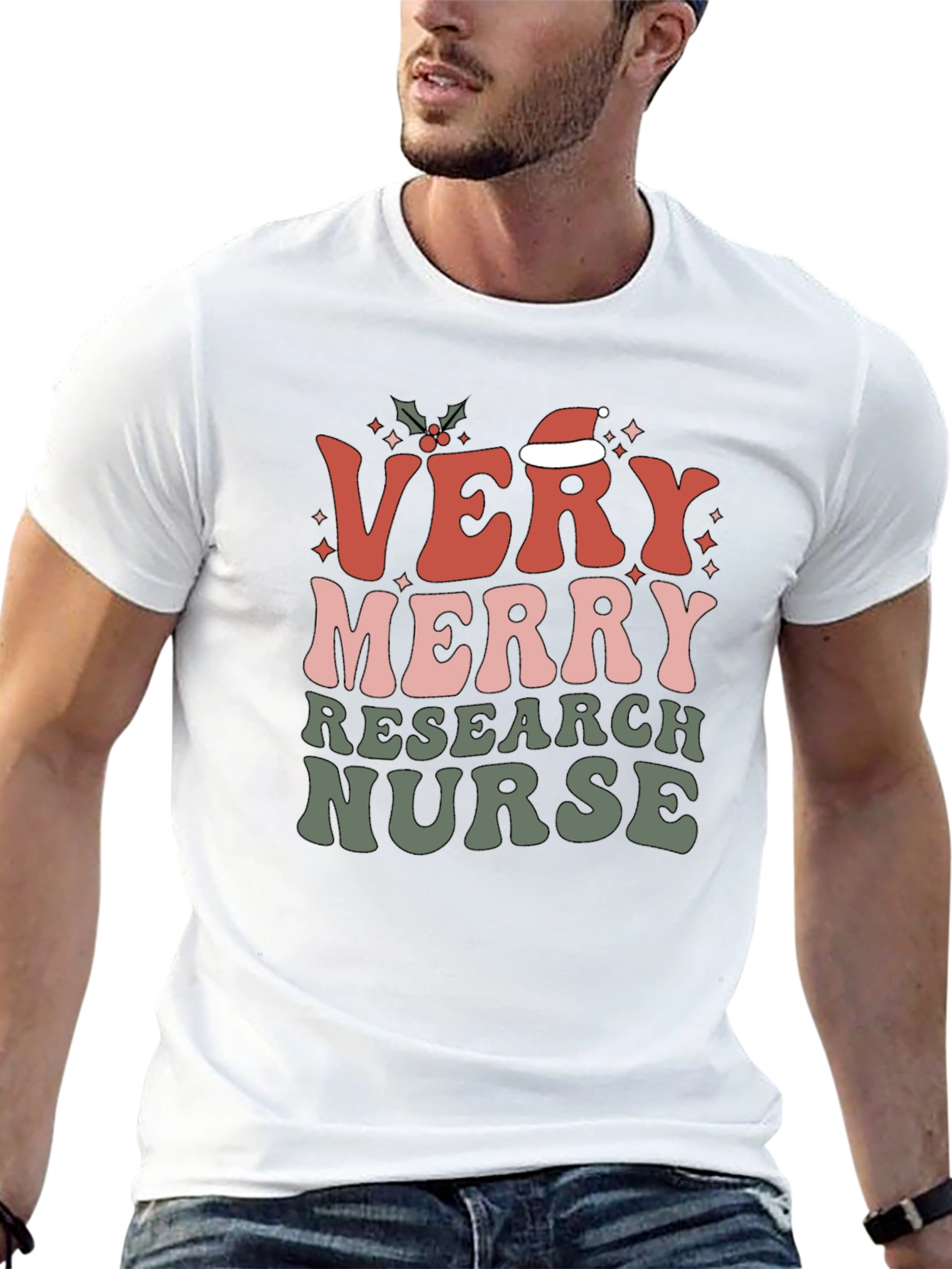 Very Merry Research Nurse Christmas T-Shirt
