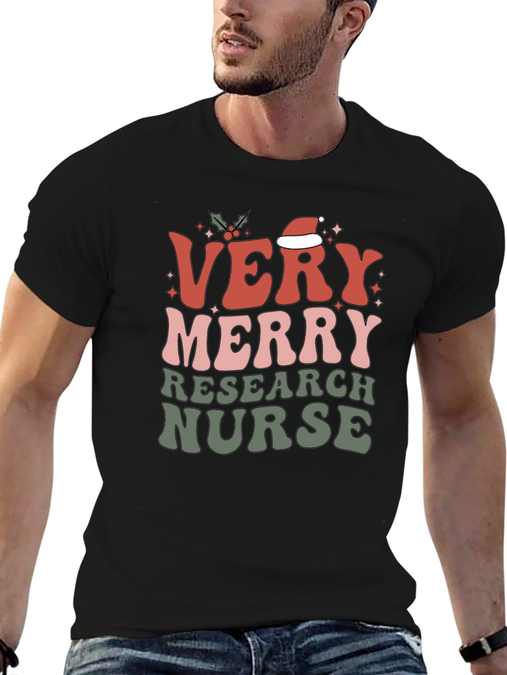 Very Merry Research Nurse Christmas T-Shirt