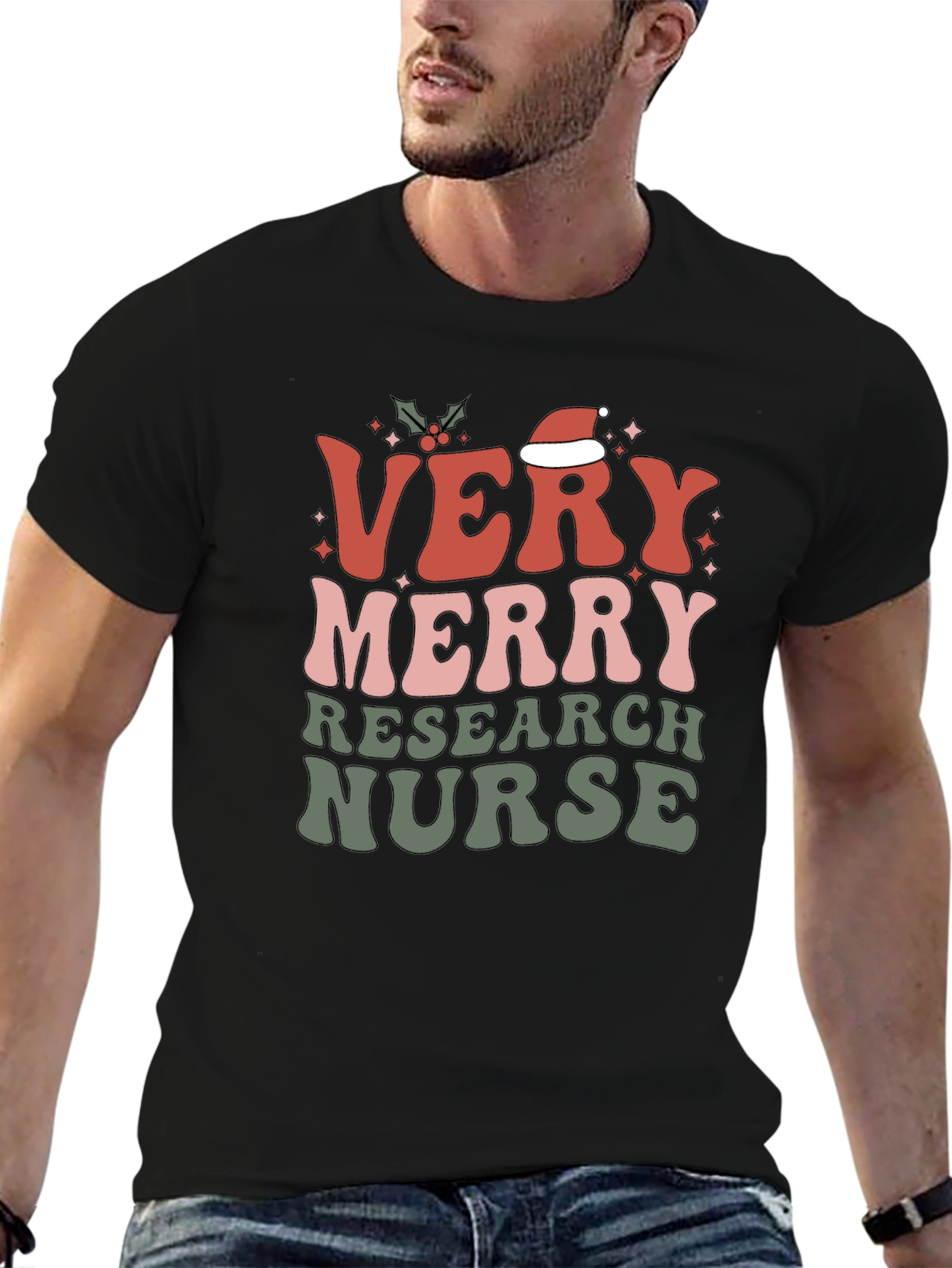 Very Merry Research Nurse Christmas T-Shirt