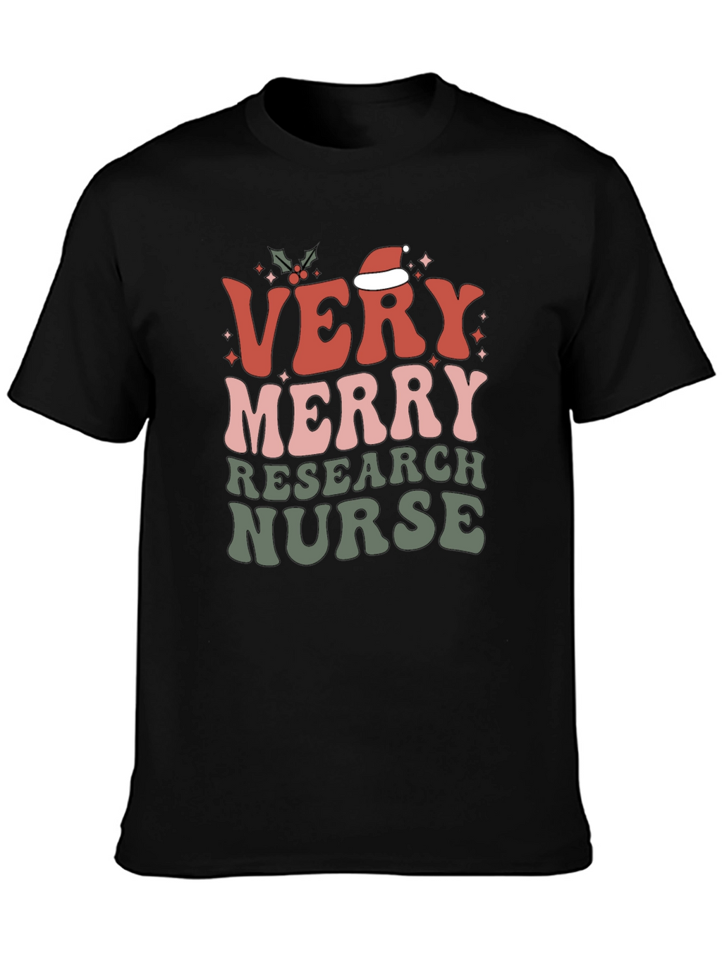 Very Merry Research Nurse Christmas T-Shirt